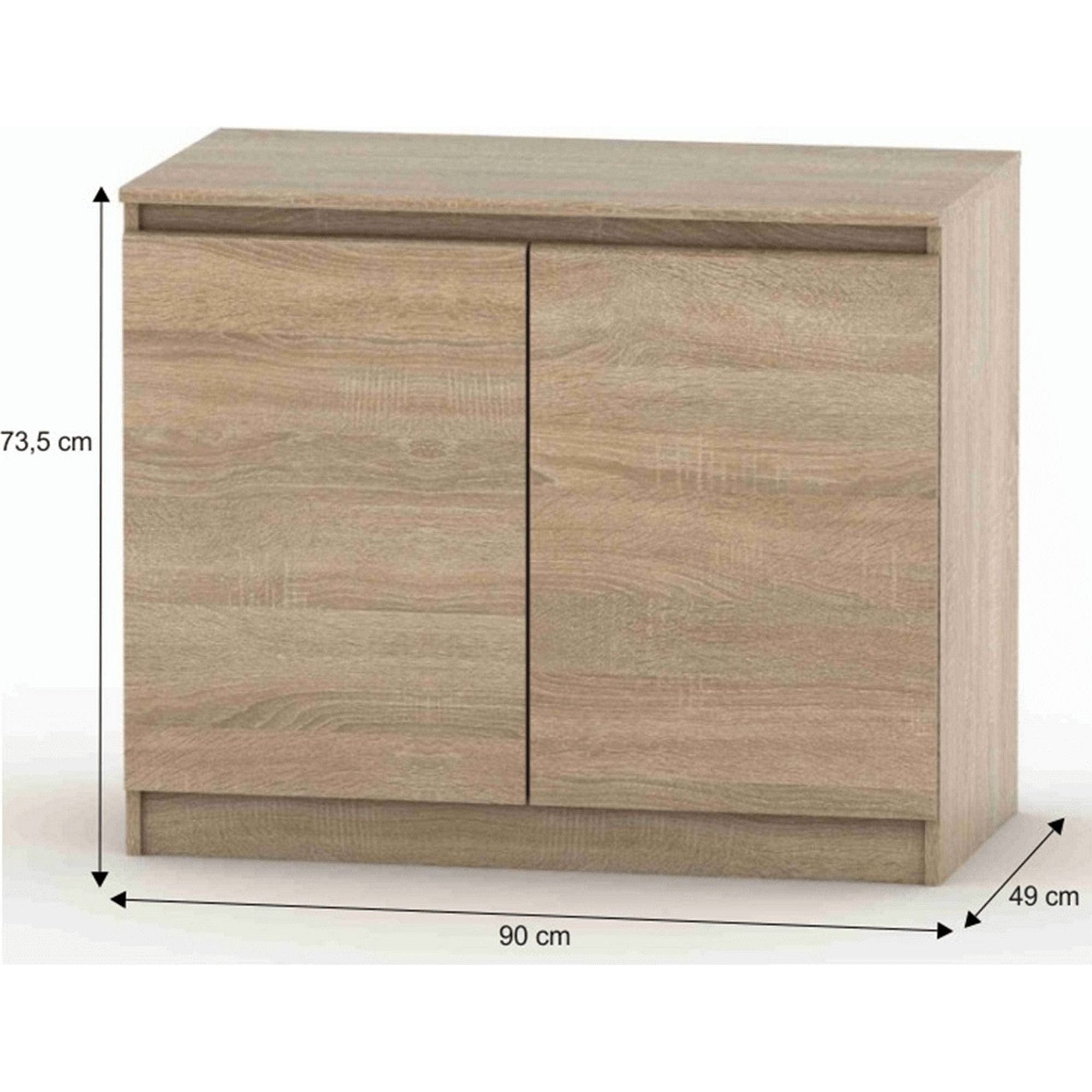 Comoda HANY NEW 008, stejar sonoma, DTD laminat, 90x49x74 cm