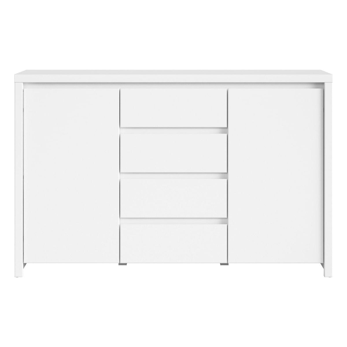 Comoda KASPIAN KOM2D4S, alb, PAL, 144x41x92 cm