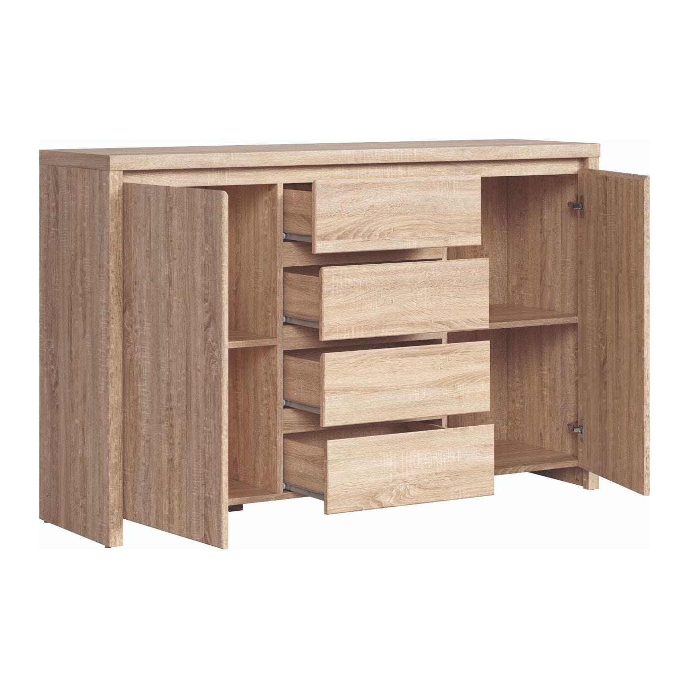 Comoda KASPIAN KOM2D4S, stejar sonoma, PAL, 144x41x92 cm