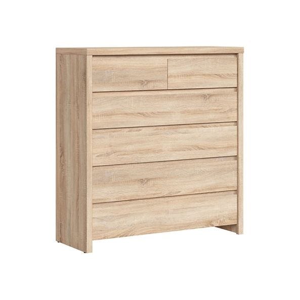 Comoda KASPIAN KOM6S, stejar sonoma, PAL melaminat, 105x41x112 cm