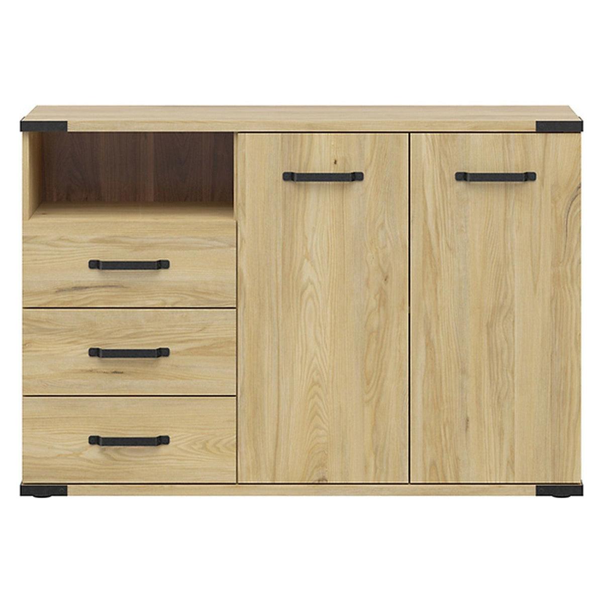 Comoda Lara, stejar, PAL, 130x40x88 cm