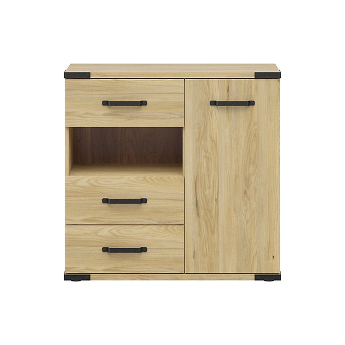 Comoda Lara, stejar, PAL, 90x40x88 cm