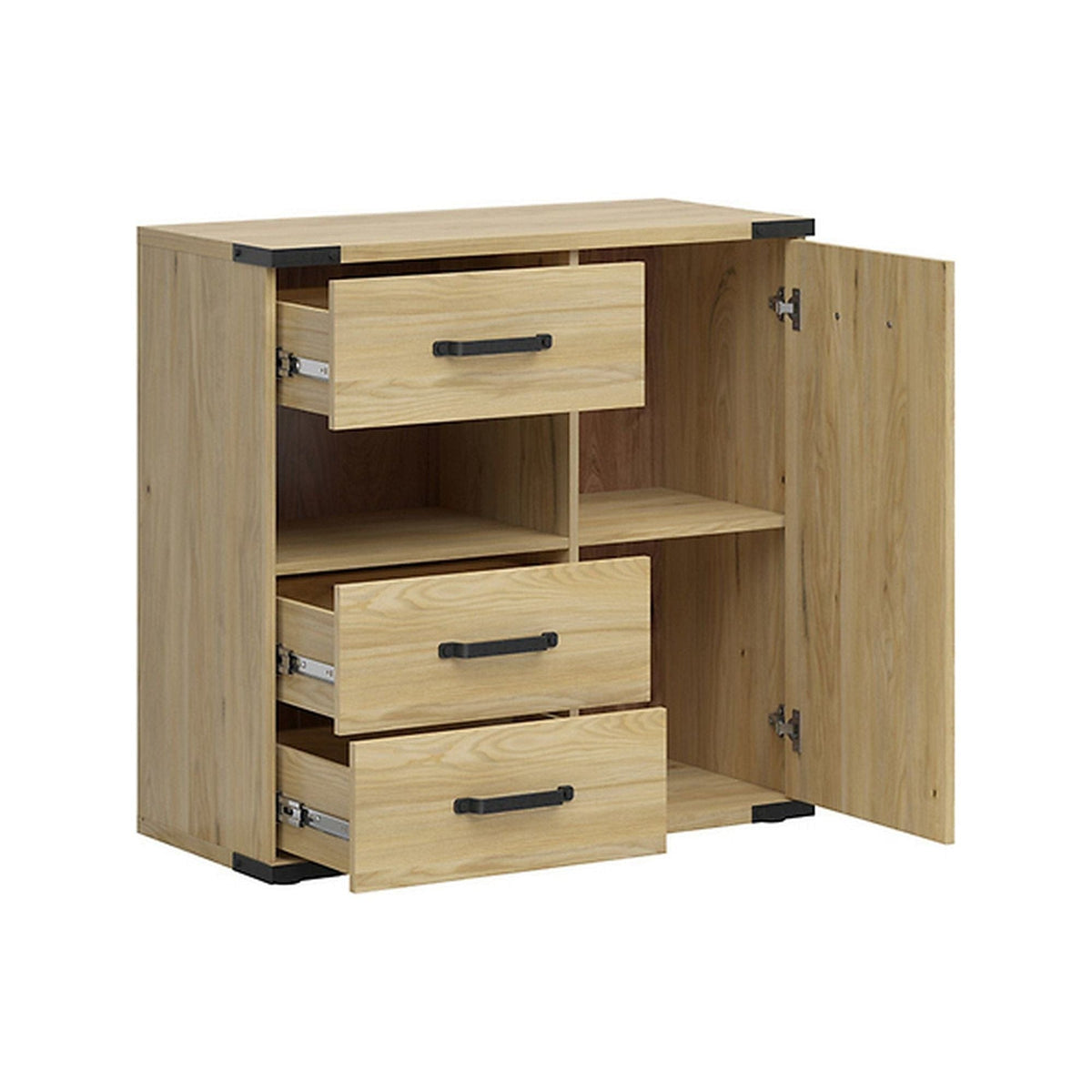 Comoda Lara, stejar, PAL, 90x40x88 cm