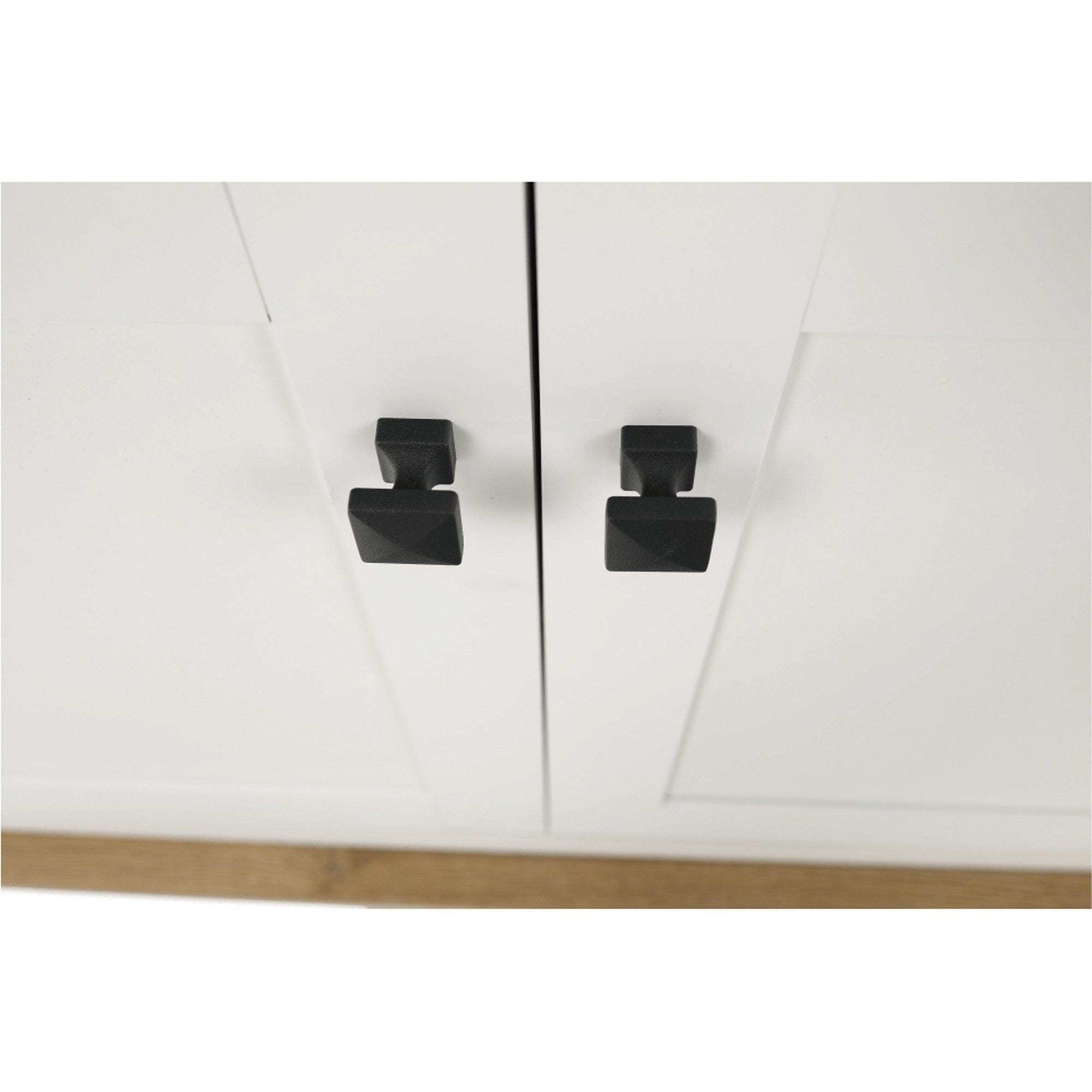 Comoda LEON MZ10, alb/stejar grand, DTD laminat, 160x45x87 cm