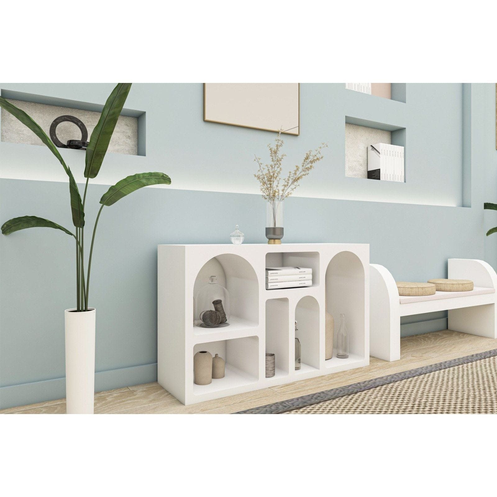 Comoda LIVA, alb, PAL melaminat, 120x35x74 cm