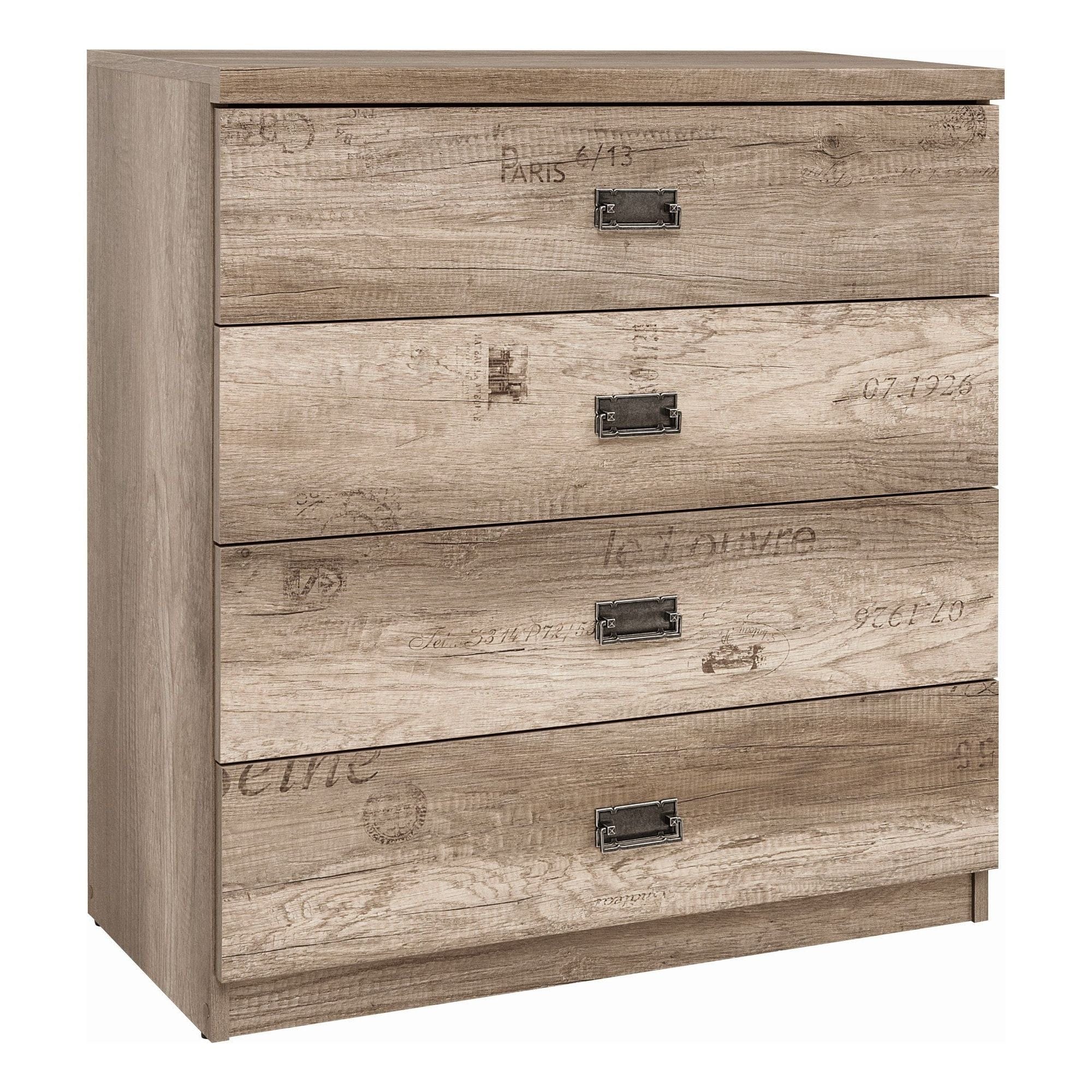 Comoda Malcolm, stejar, PAL, 80x40x88 cm