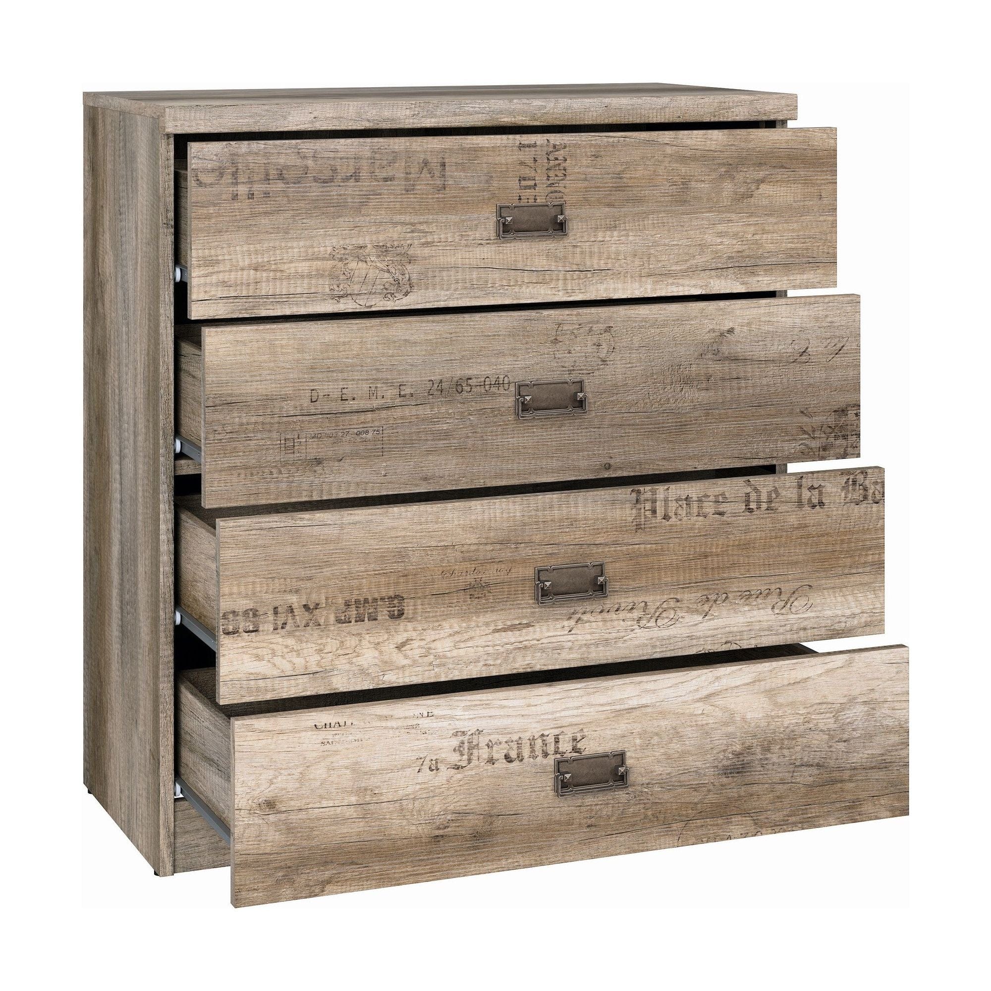 Comoda Malcolm, stejar, PAL, 80x40x88 cm