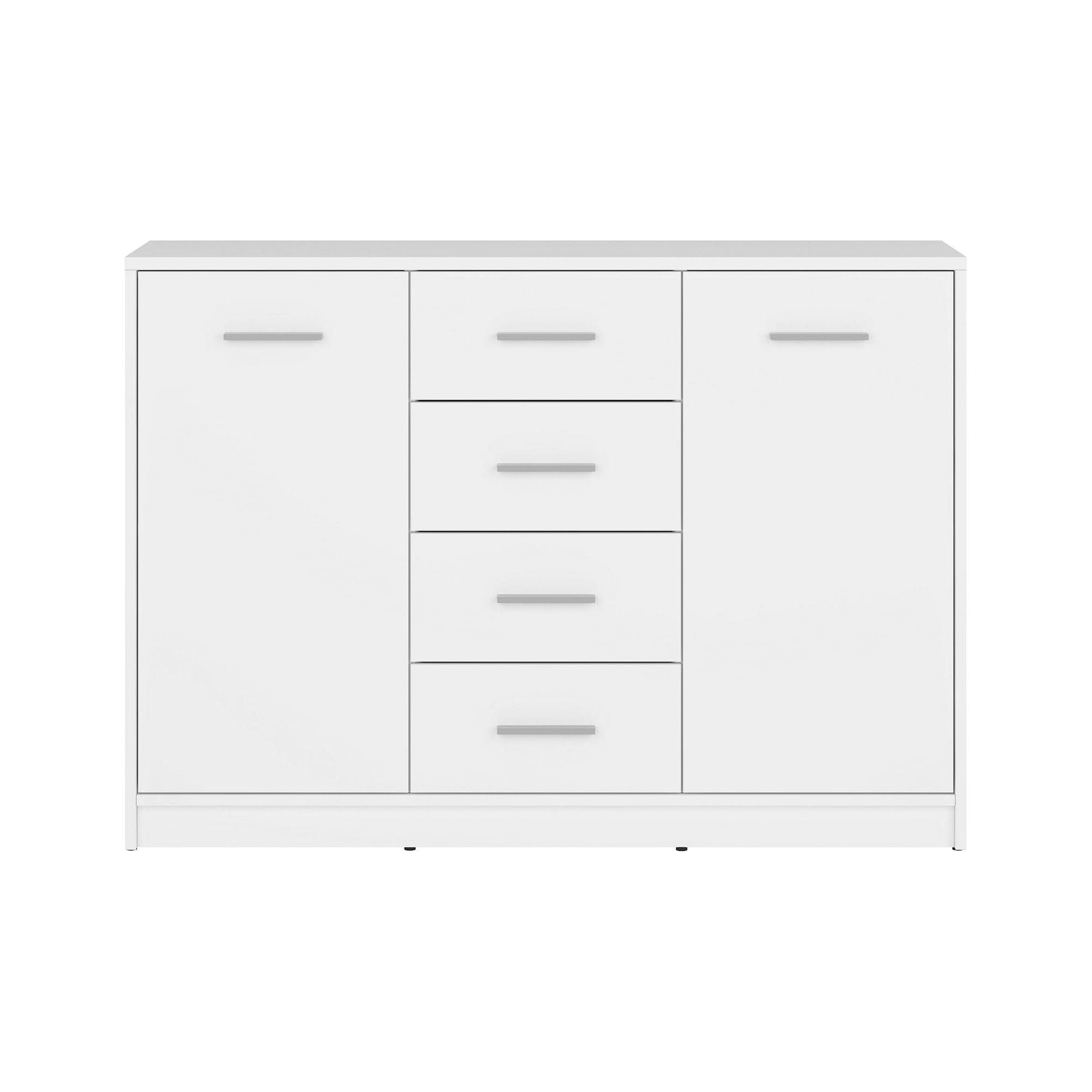 Comoda NEPO PLUS, alb, PAL laminat, 119x34x84 cm