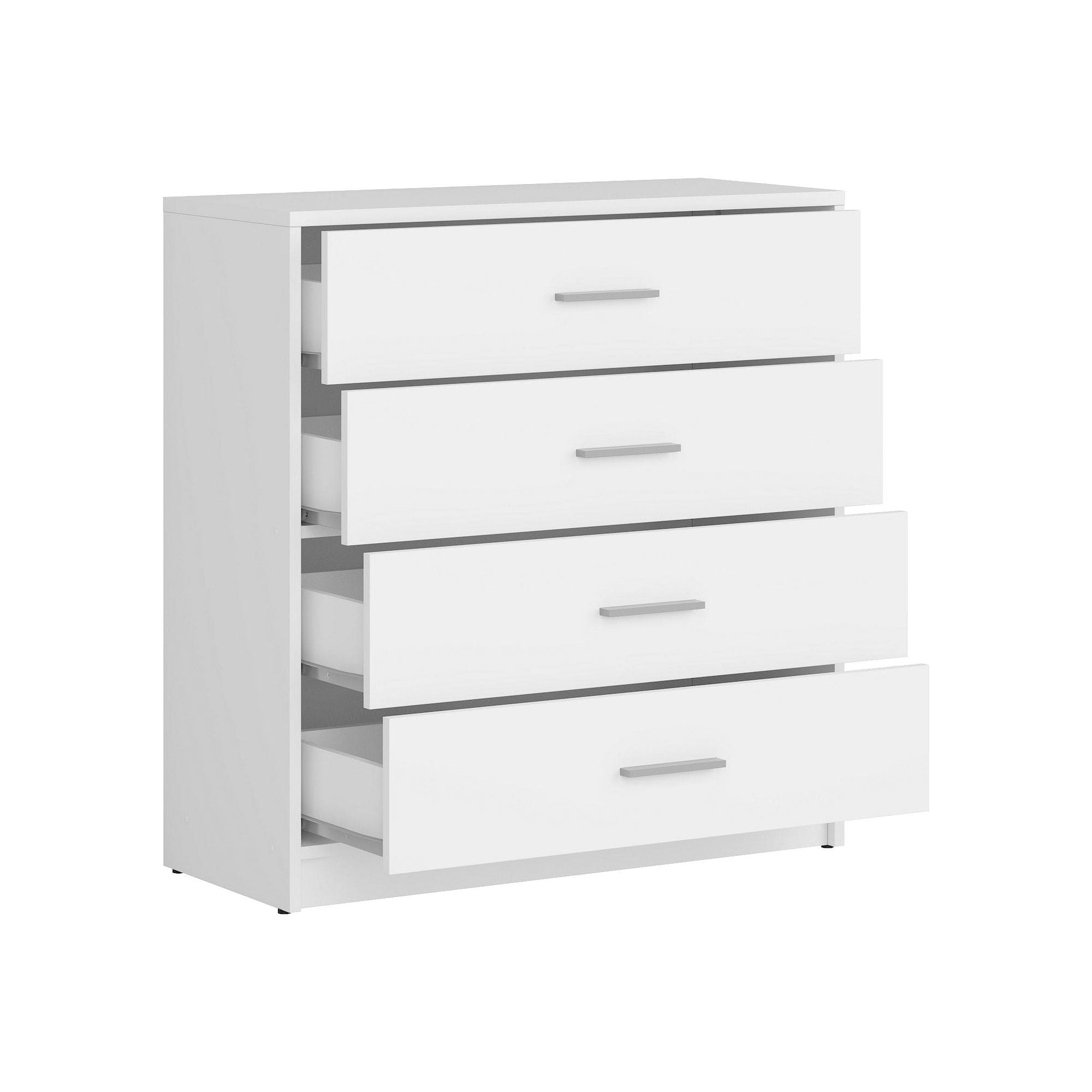 Comoda NEPO PLUS, alb, PAL laminat, 80x34x84 cm