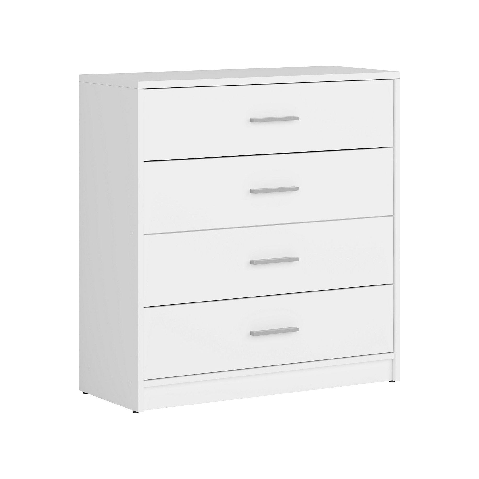 Comoda NEPO PLUS, alb, PAL laminat, 80x34x84 cm