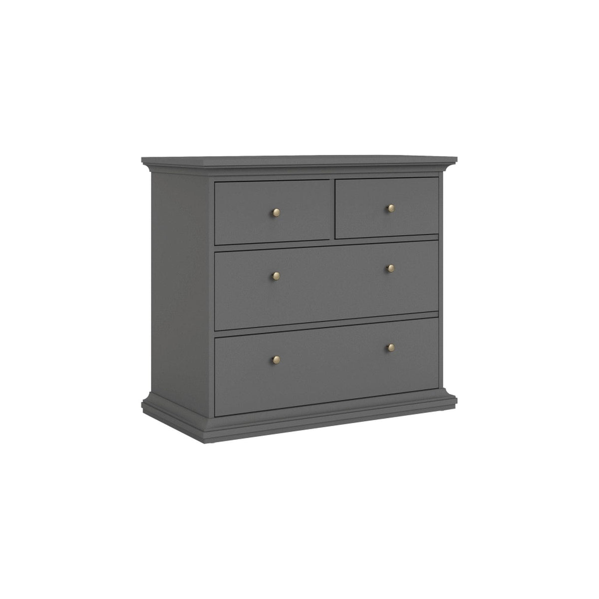 Comoda PARIS, gri, PAL laminat/metal, 96x49x87 cm