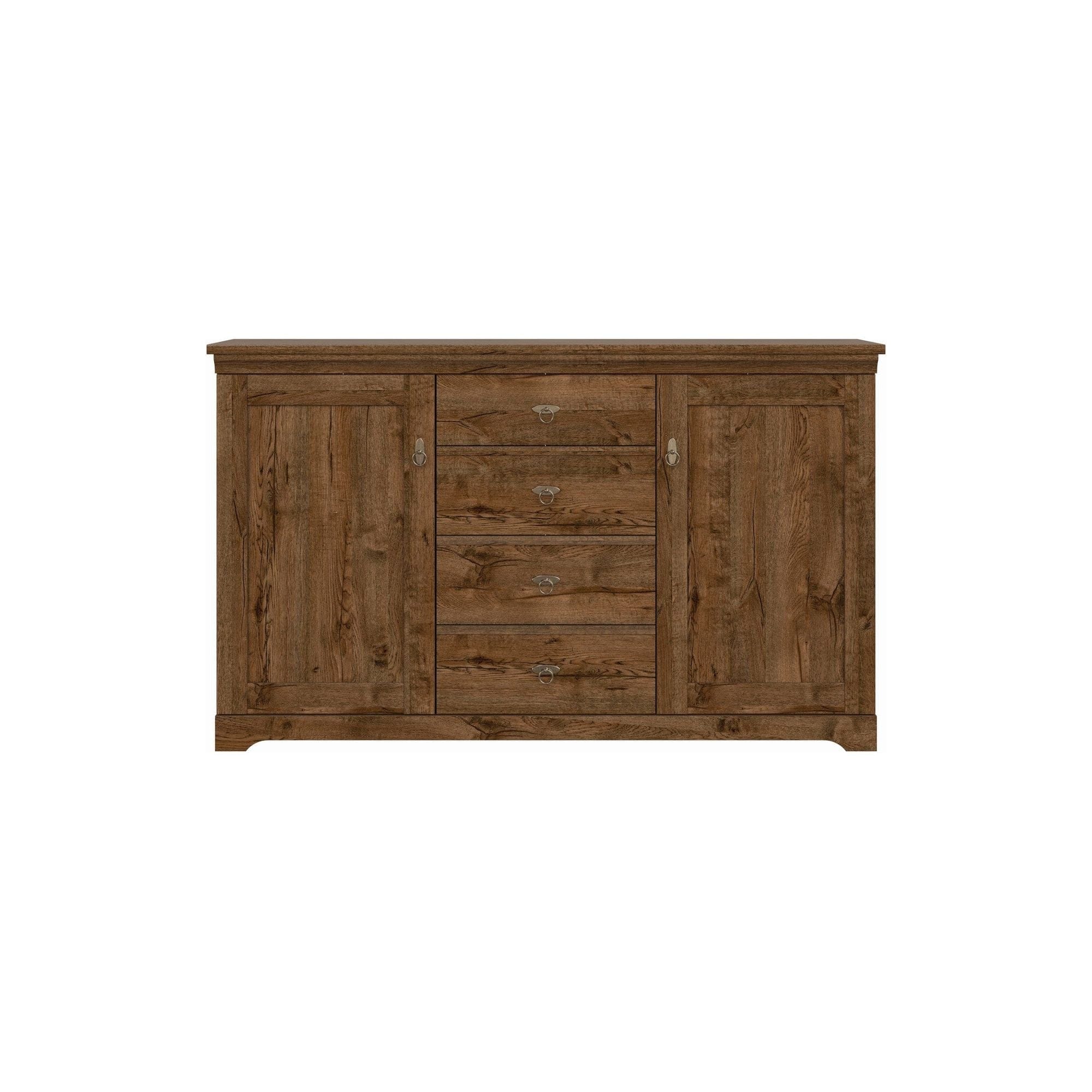 Comoda PATRAS KOM2D4S, nuc inchis, PAL, 153x45x93 cm