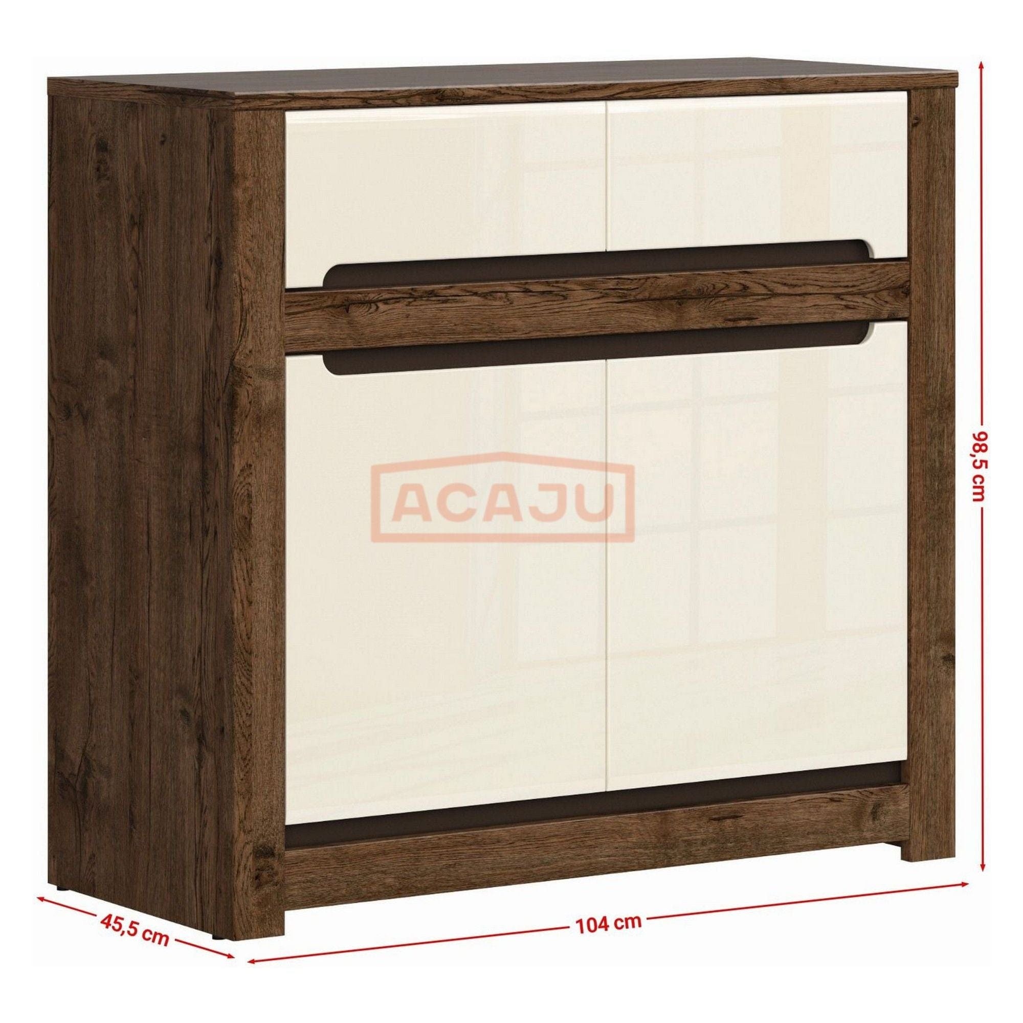 Comoda RUSO KOM2D2S, nuc/bej, PAL, 104x46x99 cm