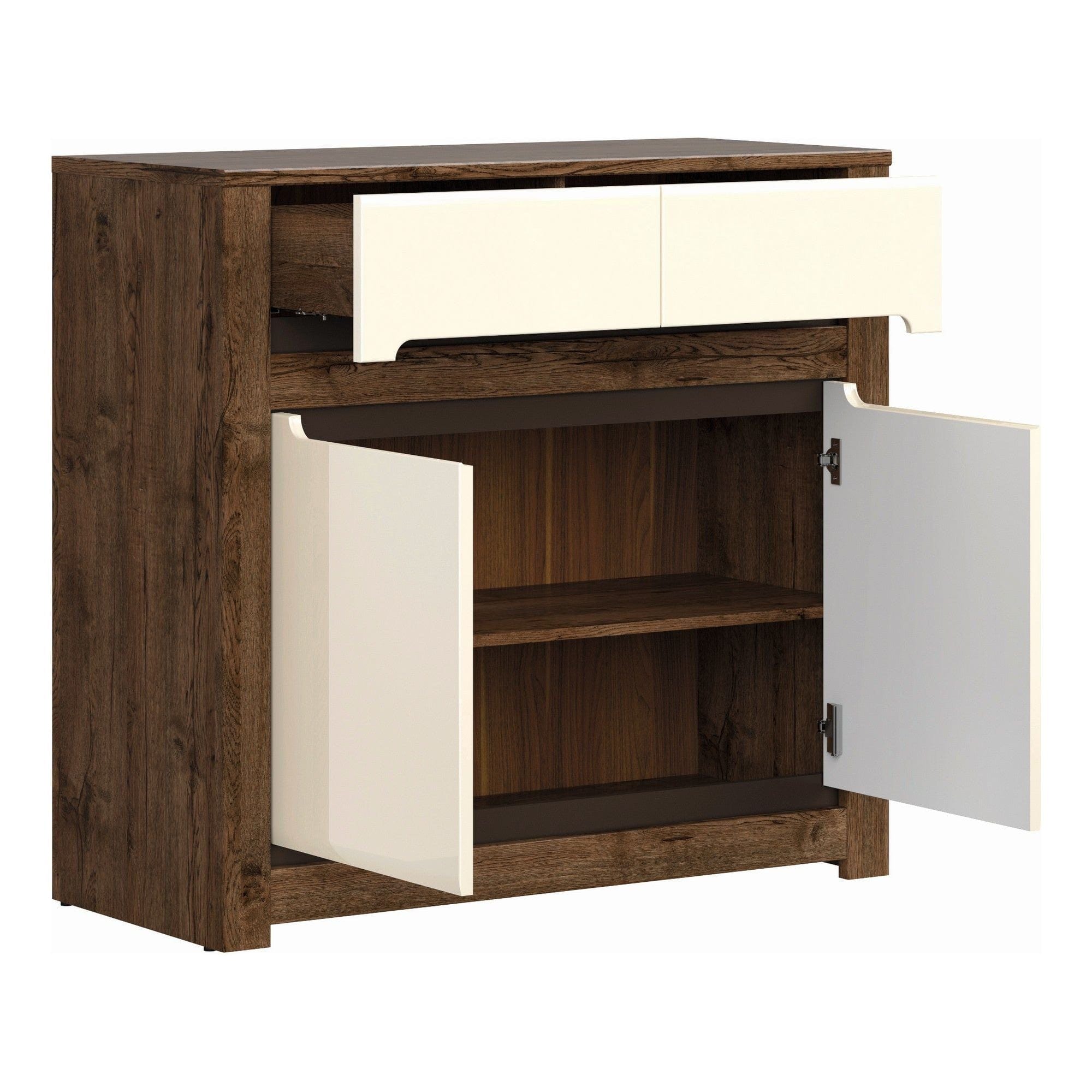 Comoda RUSO KOM2D2S, nuc/bej, PAL, 104x46x99 cm