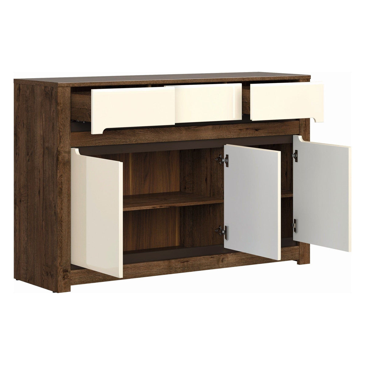 Comoda RUSO KOM3D3S, nuc/bej, PAL, 149x46x99 cm