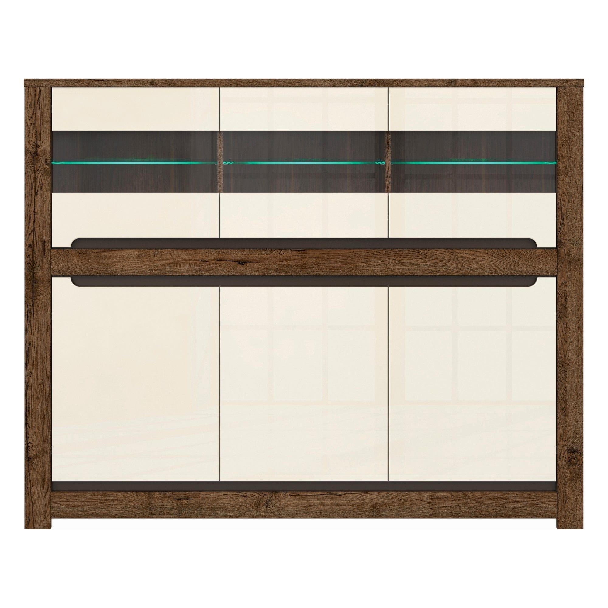 Comoda RUSO KOM3W3D, nuc/bej, PAL, 149x46x121 cm