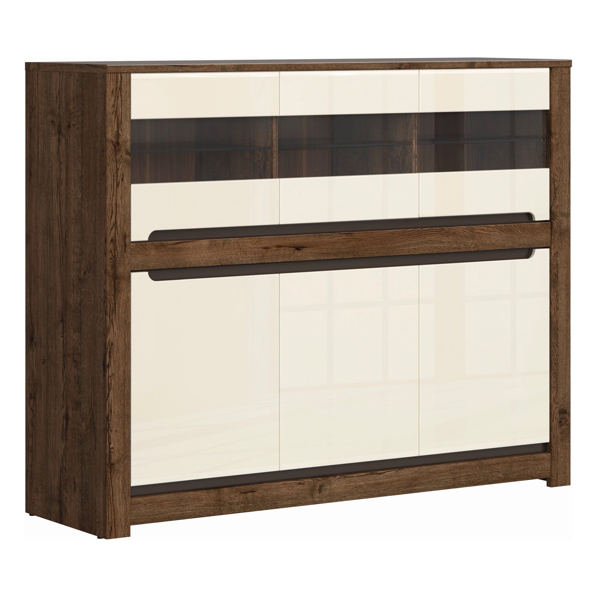 Comoda RUSO KOM3W3D, nuc/bej, PAL, 149x46x121 cm