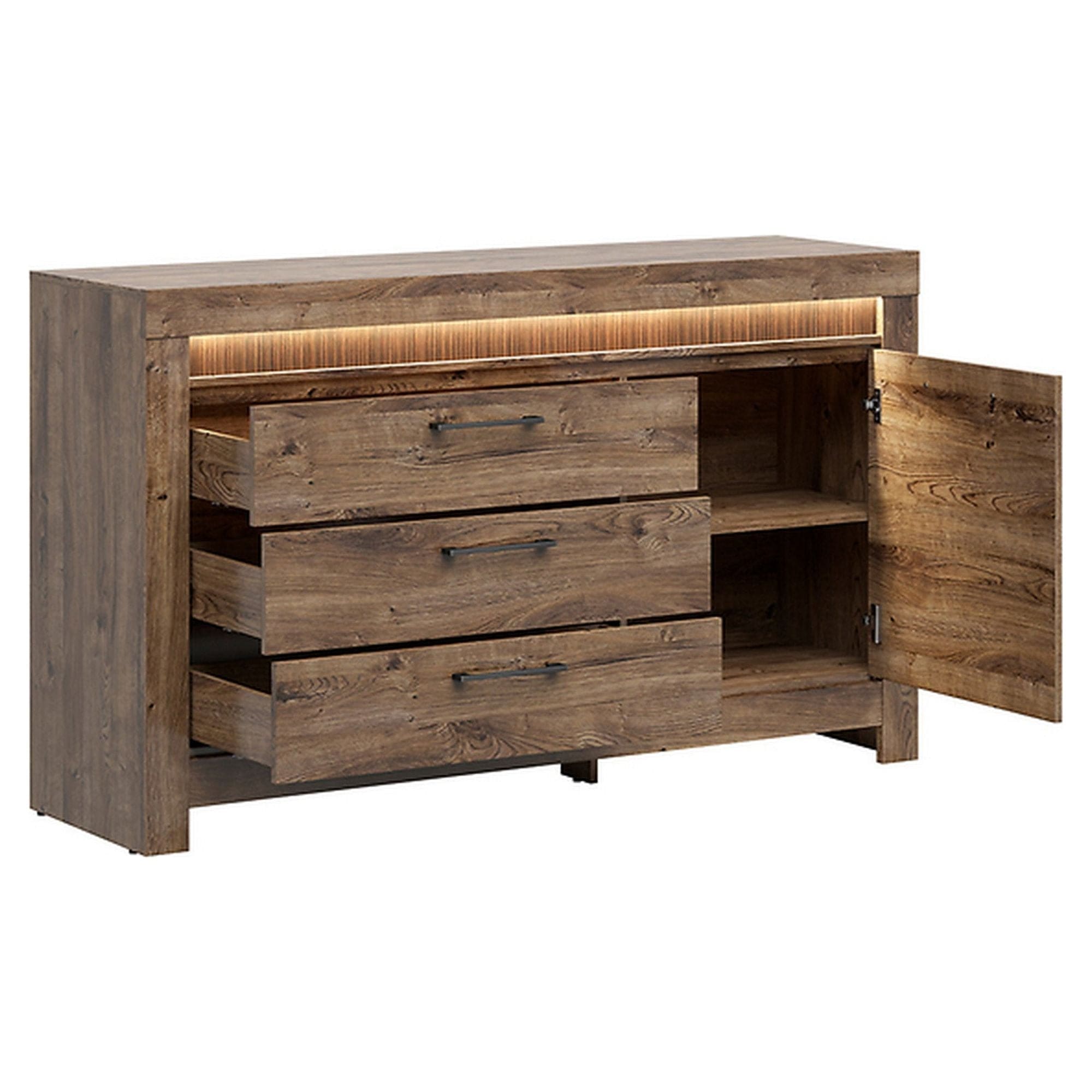 Comoda TORIN, stejar, 157x45x93 cm