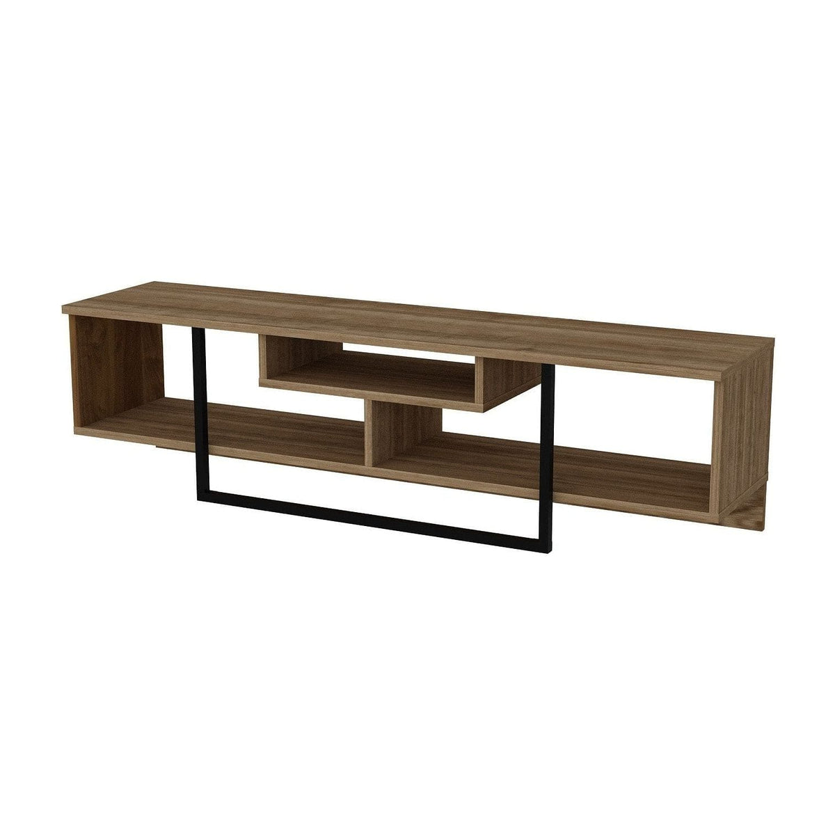 Comoda TV Asal, nuc/negru, PAL melaminat, 150x35x40 cm