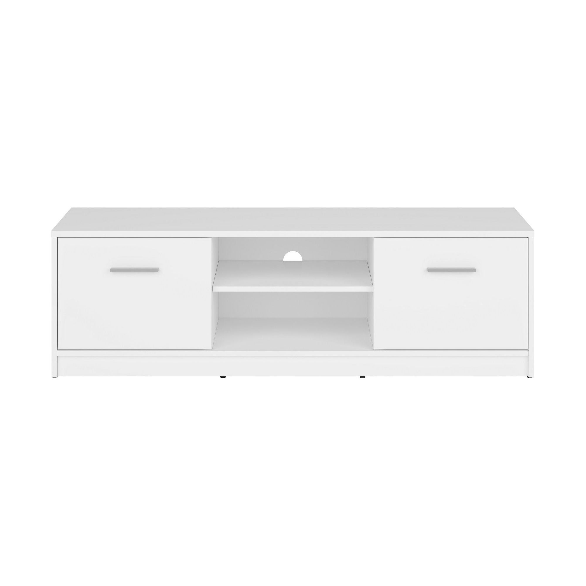 Comoda TV NEPO PLUS, alb, PAL laminat, 139x47x43 cm