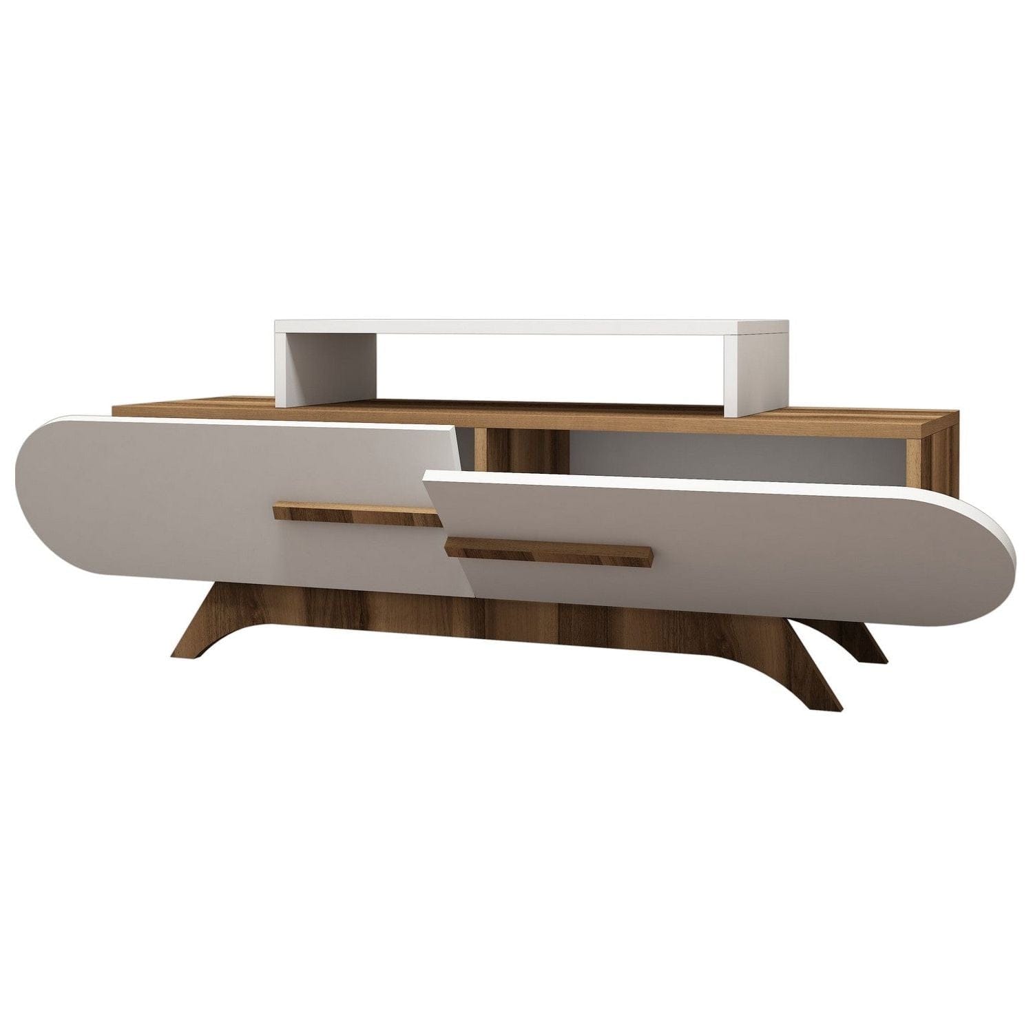 Comoda TV ROSE, nuc/alb, PAL melaminat, 145x37x50 cm