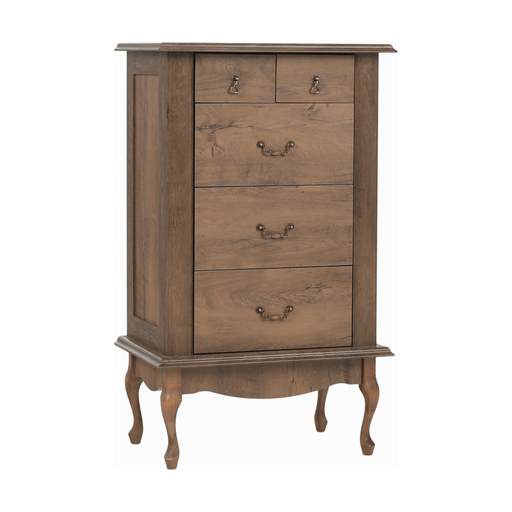 Comoda VILAR DA12, stejar lefkas, DTD laminat, 75x47x125 cm