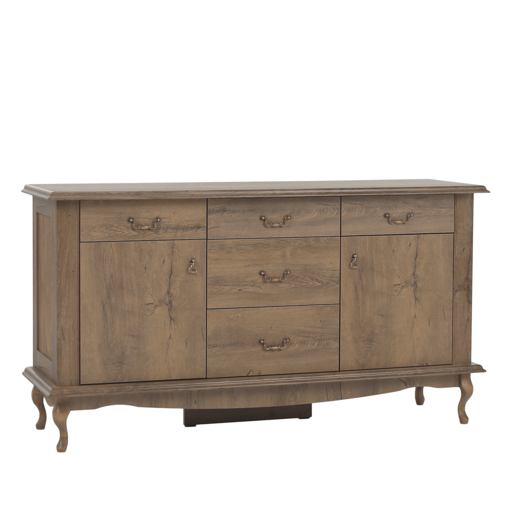 Comoda VILAR DA7, stejar lefkas, DTD laminat, 165x47x89 cm