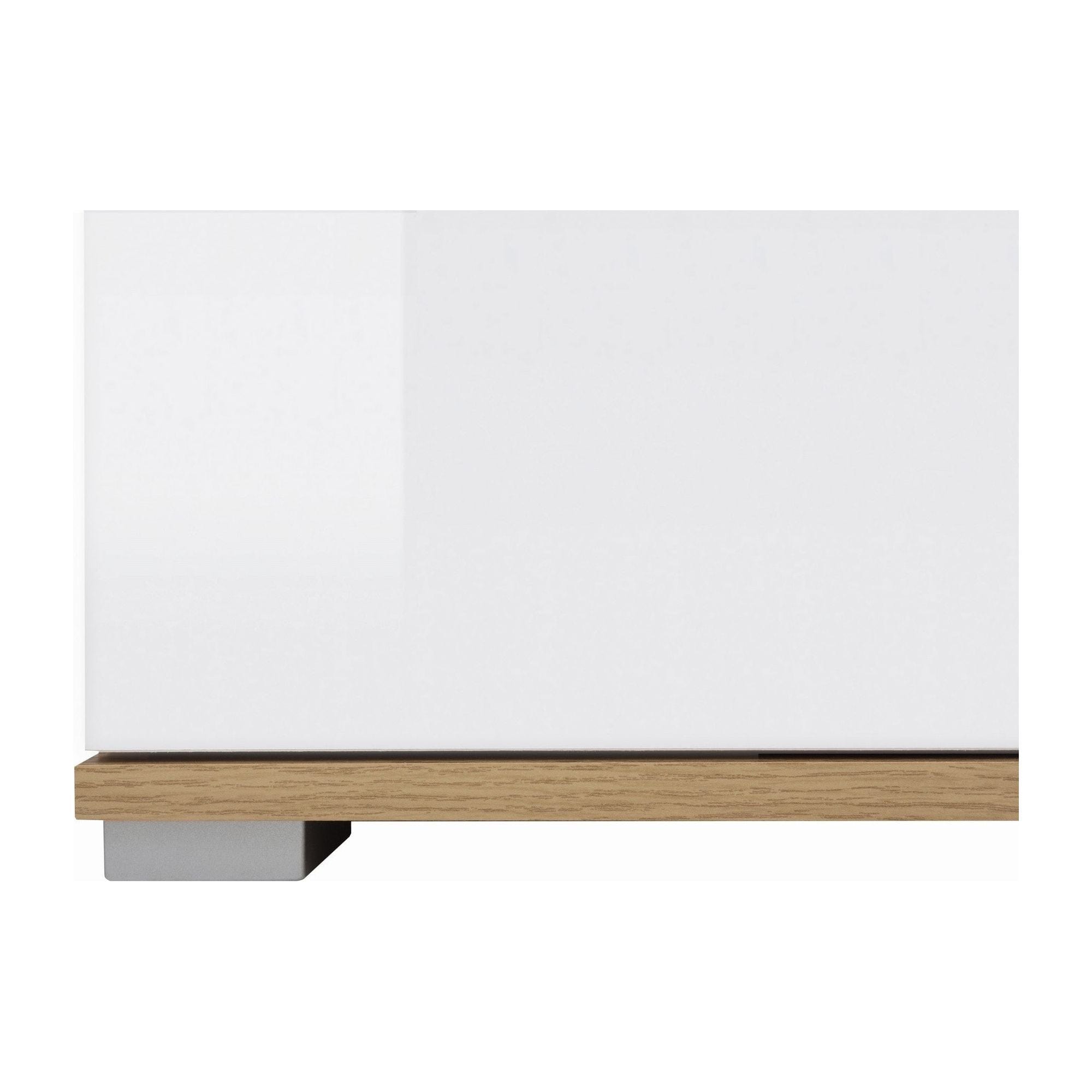 Comoda ZELE KOM4D, alb/stejar wotan, PAL, 104x41x106 cm