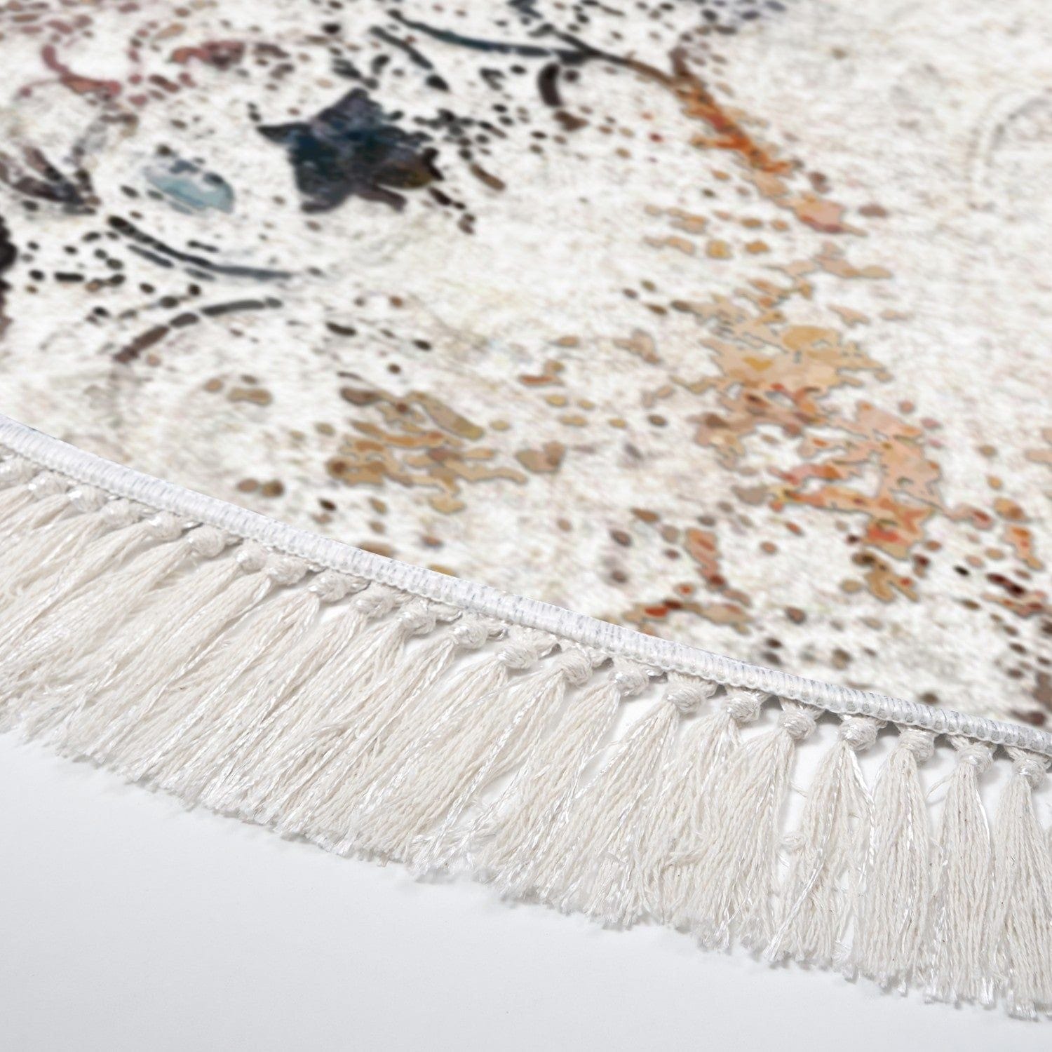 Covor, 100x100 cm, forma rotunda, poliester, multicolor, ALN400609RN17