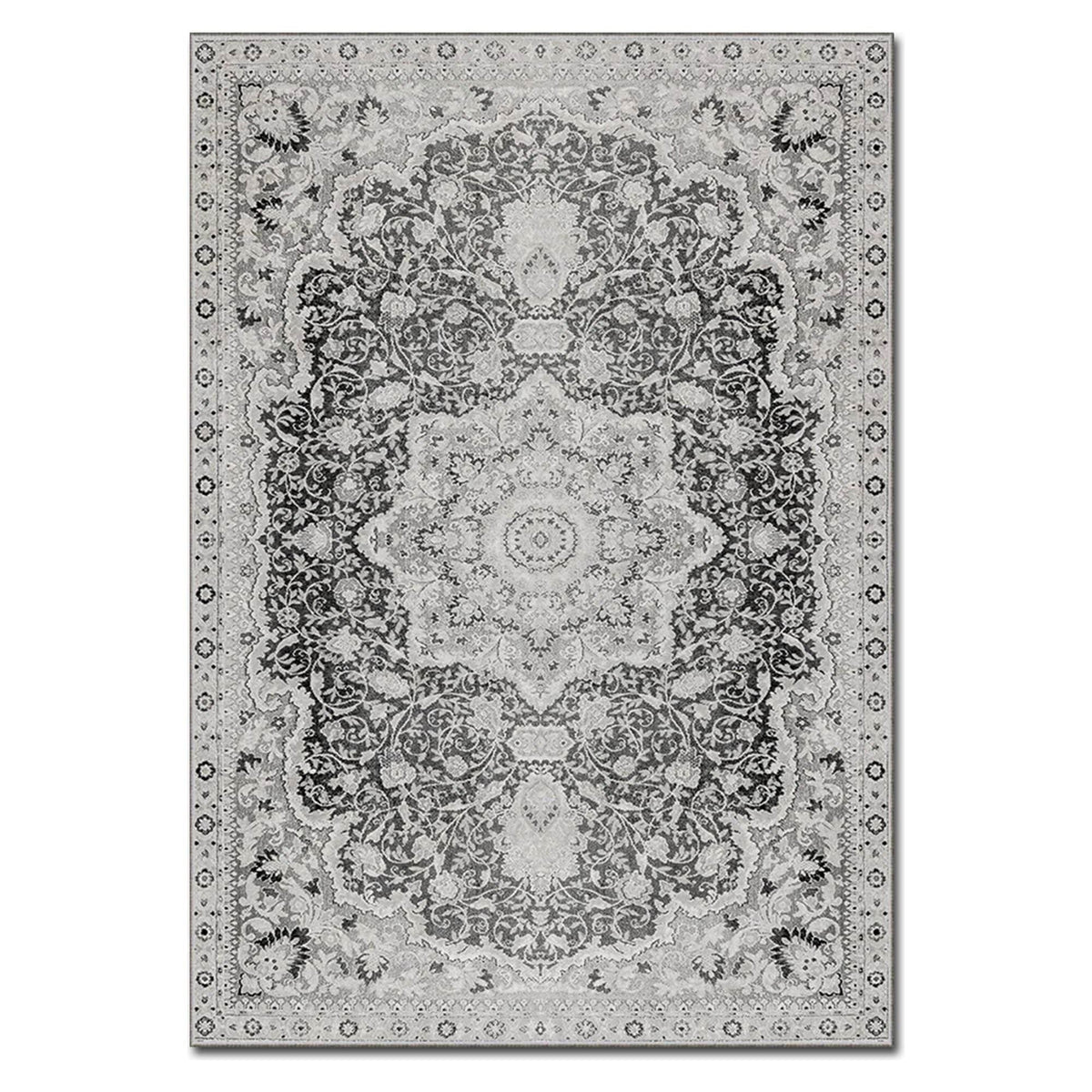 Covor, 160x230 cm, forma dreptunghiulara, material poliester, gri, ASR CRPT-68