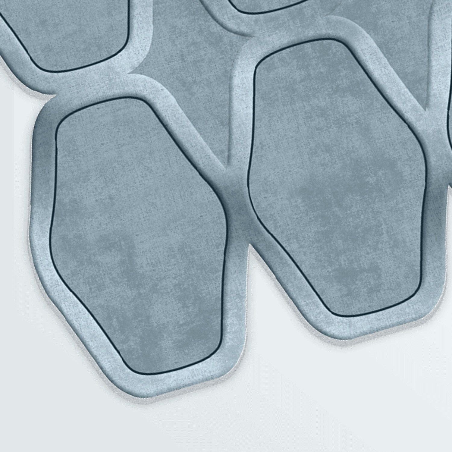 Covor, 160x230 cm, forma dreptunghiulara, poliester, albastru, ALN600146MV07