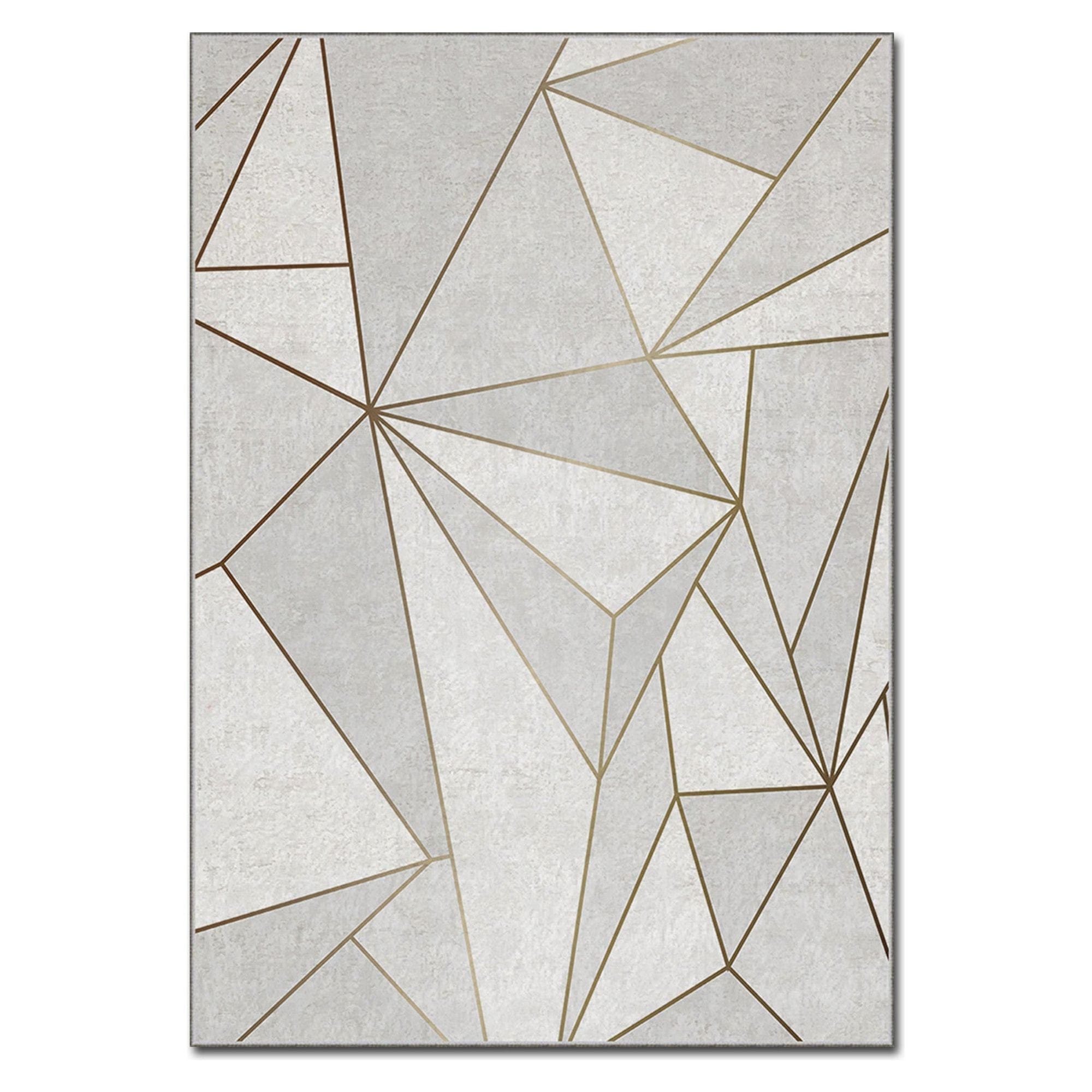 Covor, 160x230 cm, forma dreptunghiulara, poliester, bej/gri, ASR CRPT-106