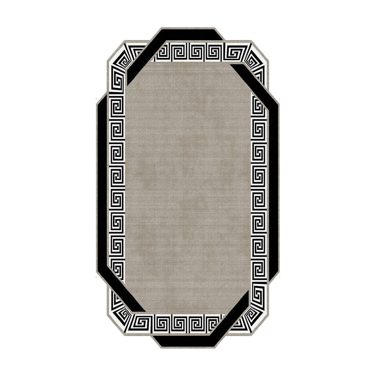 Covor, 160x230 cm, forma dreptunghiulara, poliester, crem/negru ALN600182KR07