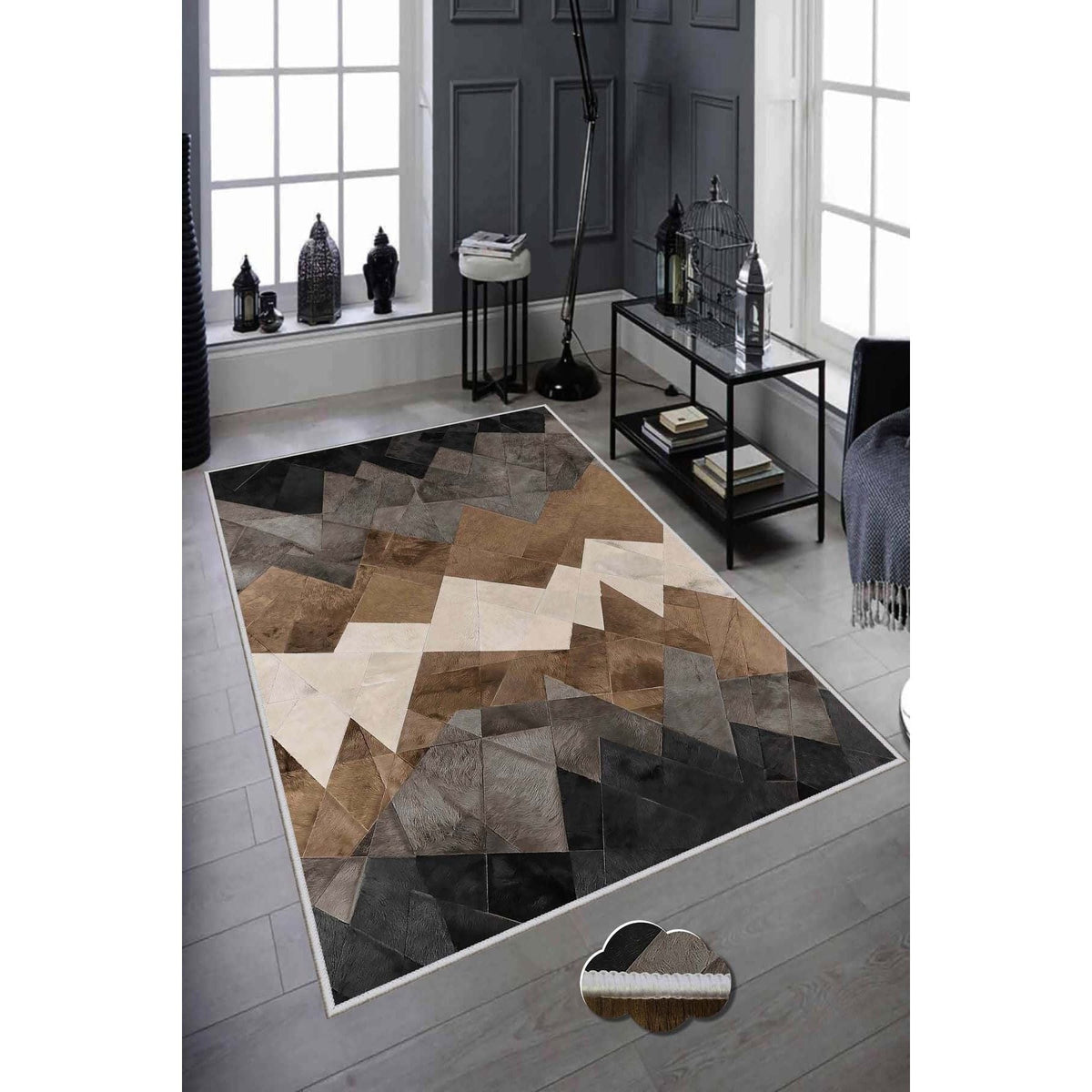 Covor de hol HMNT896, 80x150, forma dreptunghiulara, poliester, multicolor