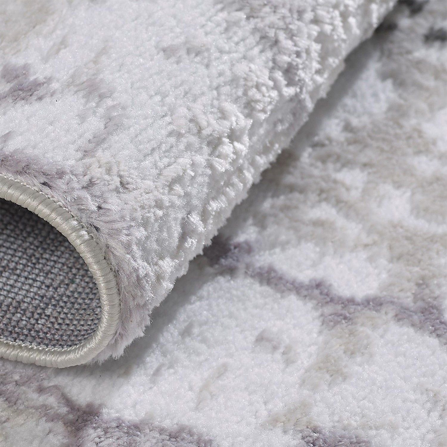 Covor JASMINE 1423, 160x230 cm, forma dreptunghiulara, poliester, gri/alb