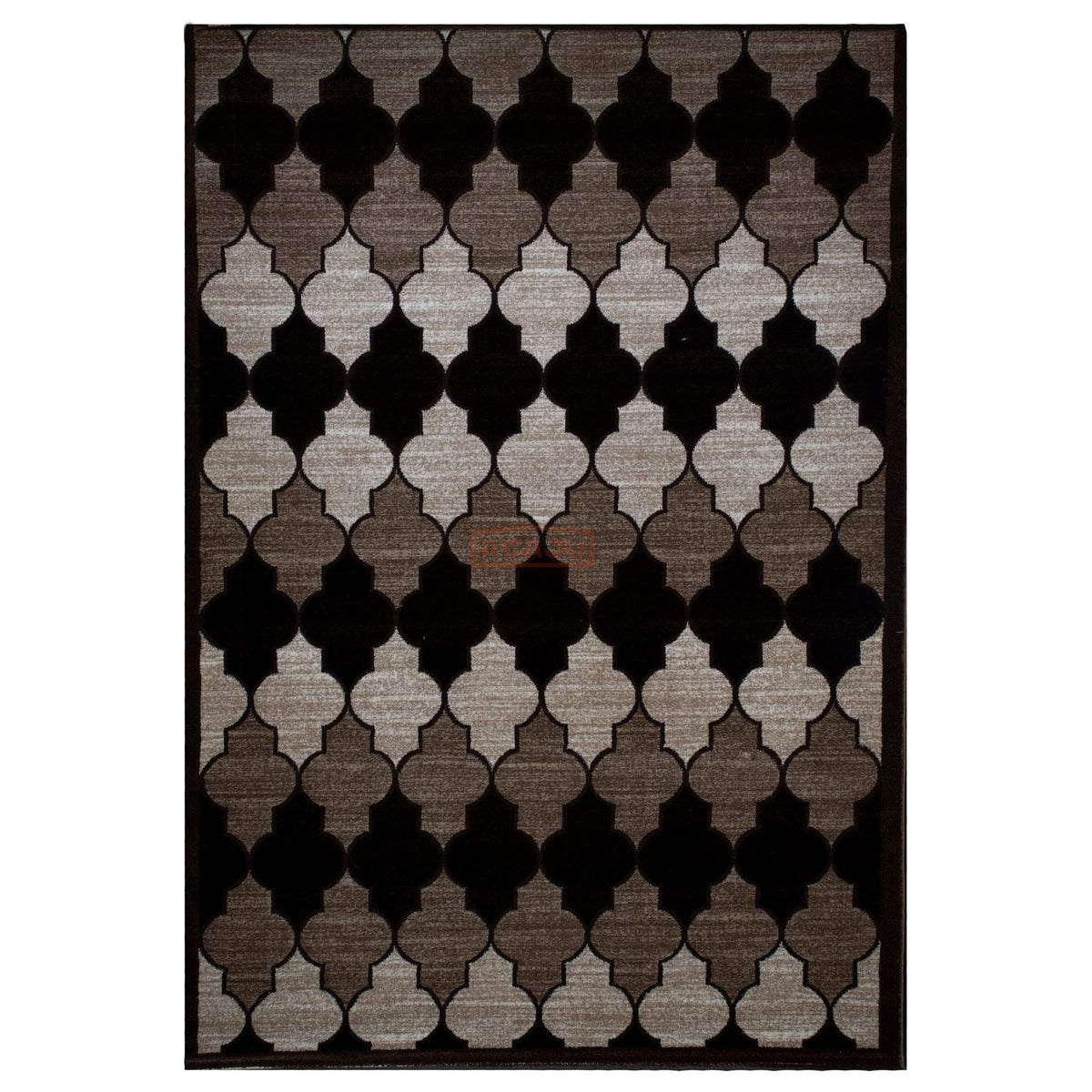 Covor MARINA POIANA LUX, 160x230 cm, forma dreptunghiulara, poliester/polipropilena, negru/maro/crem