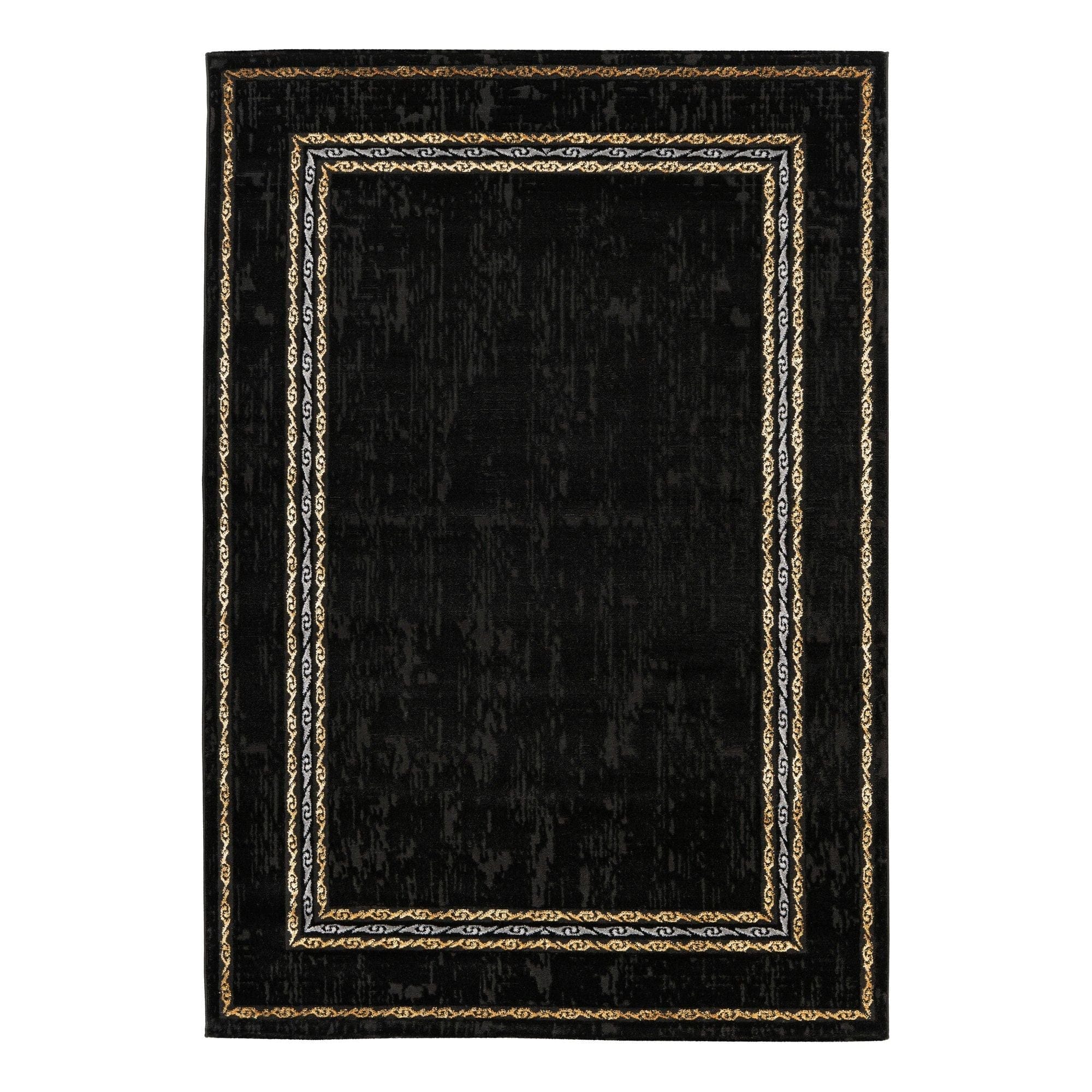 Covor MARMARIS 404, 160x230 cm, forma dreptunghiulara, polipropilena/poliester, negru