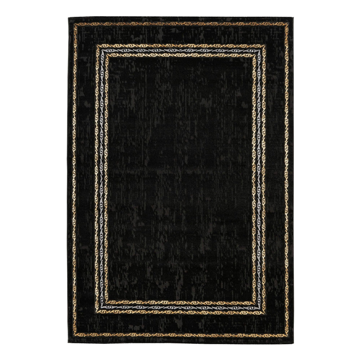 Covor MARMARIS 404, 160x230 cm, forma dreptunghiulara, polipropilena/poliester, negru