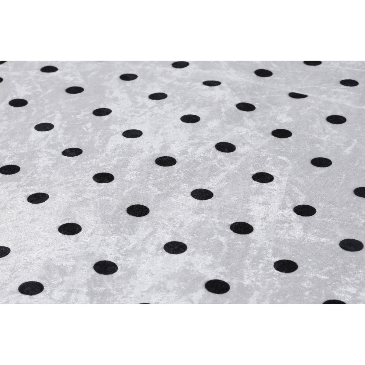 Covor MARTIN, 120x180 cm, forma dreptunghiulara, poliester/tesatura de catifea, negru/alb