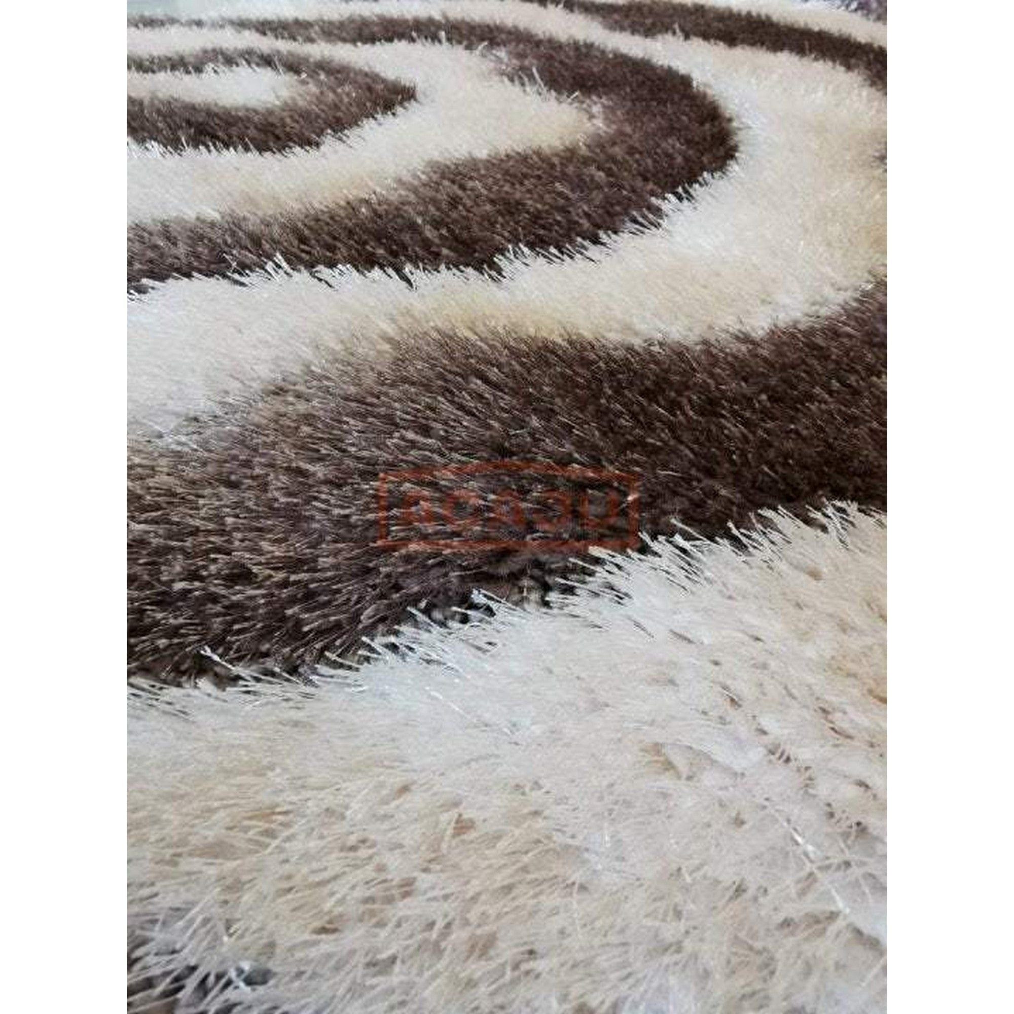 Covor VIS, 200x300 cm, forma dreptunghiulara, poliester/polipropilena, maro