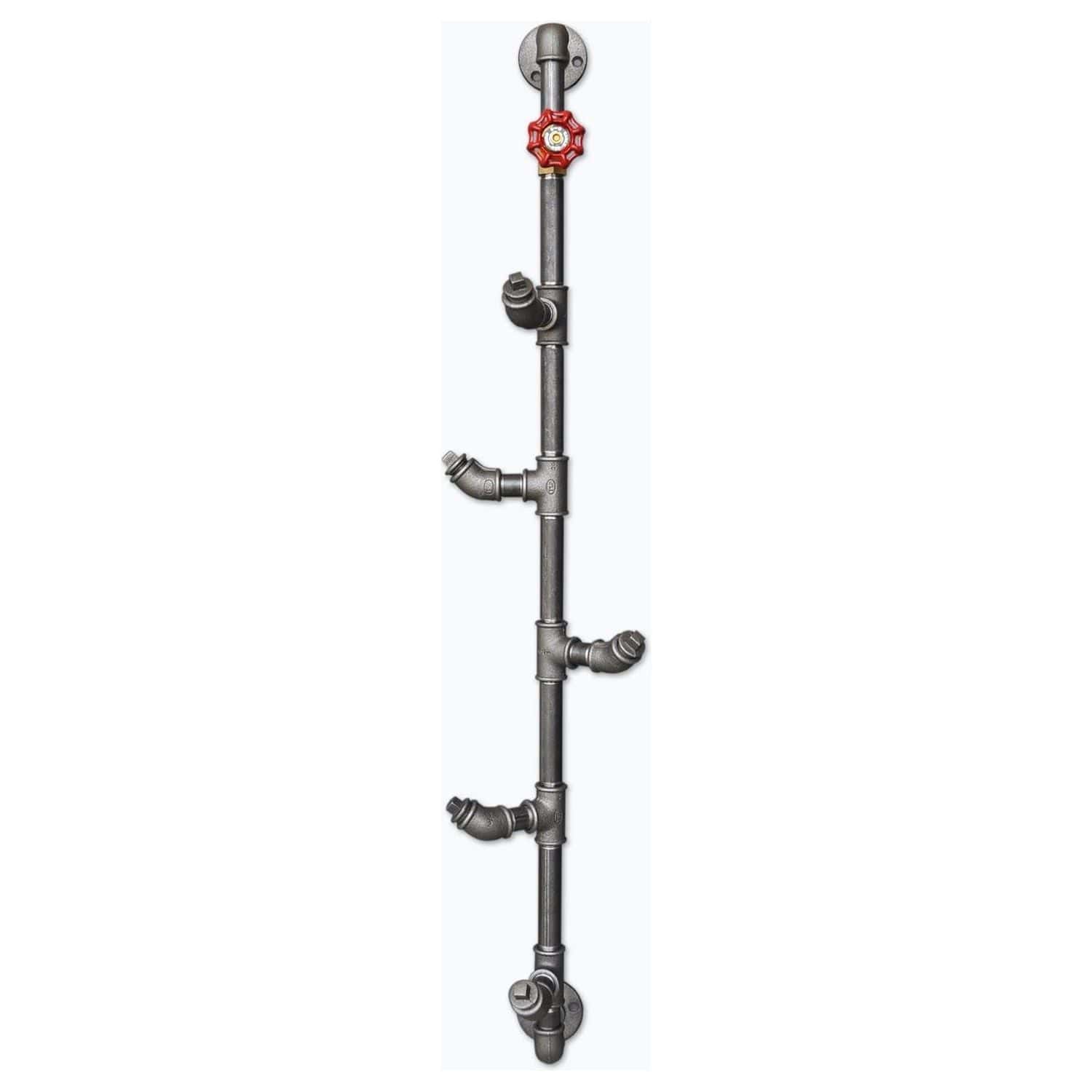 Cuier BORURAF080, argintiu, metal, 15x15x100 cm