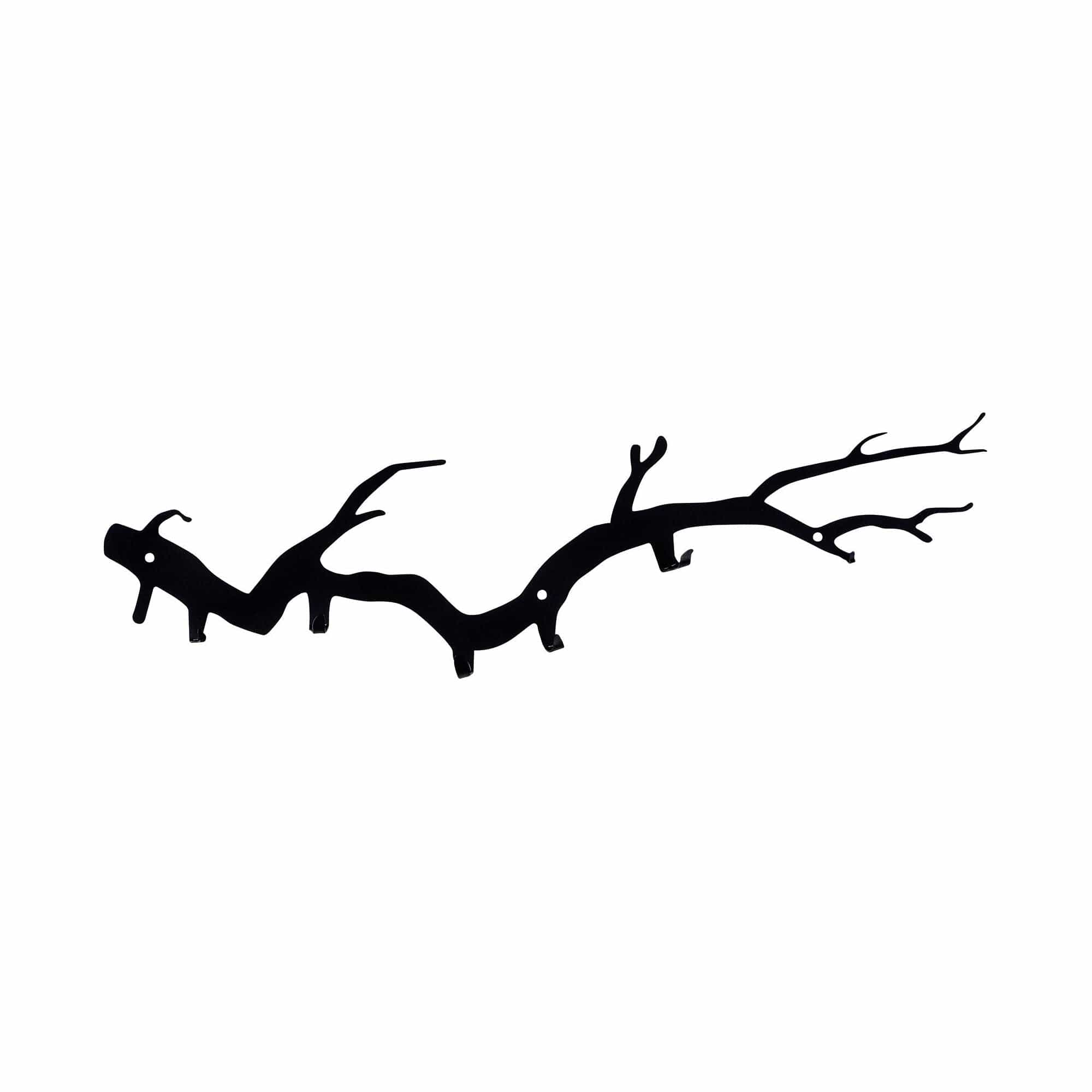 Cuier BOUGH, negru, metal, 87x2x22 cm