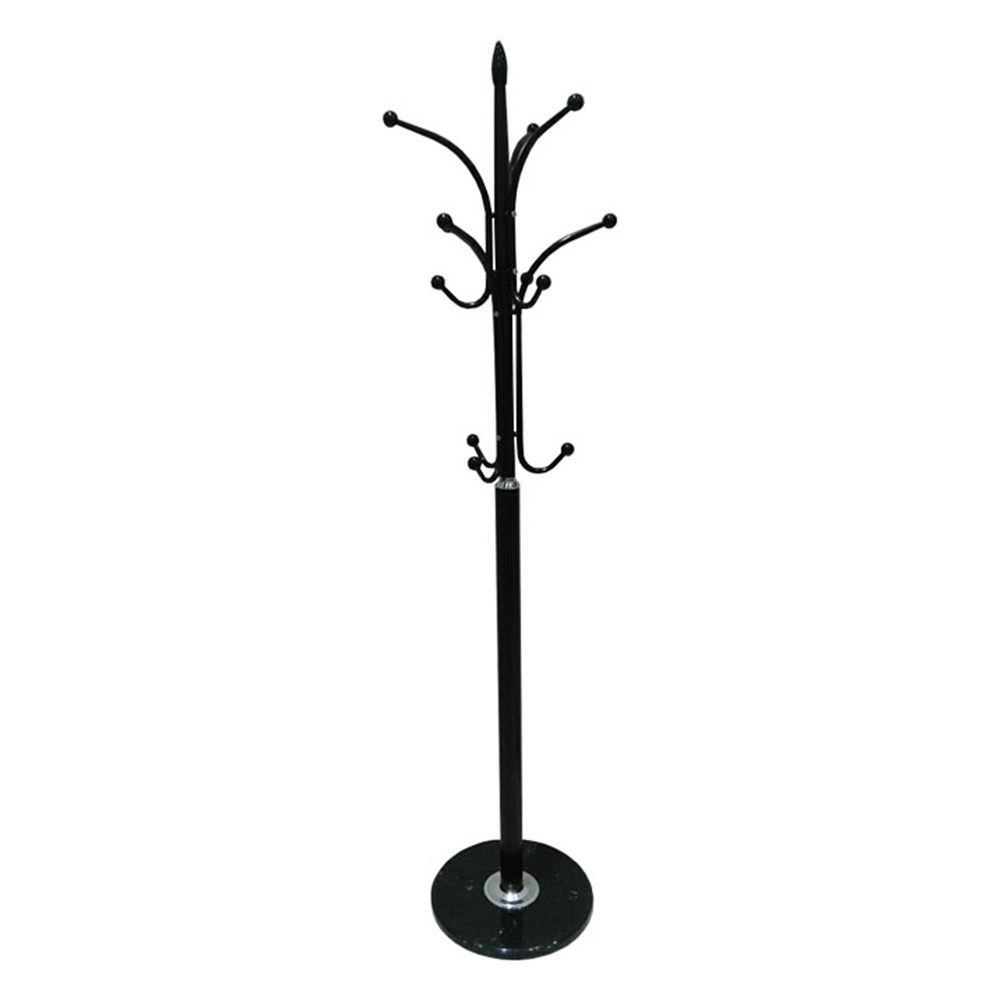 Cuier pom BELVIN, negru, metal/marmura, 37x175 cm