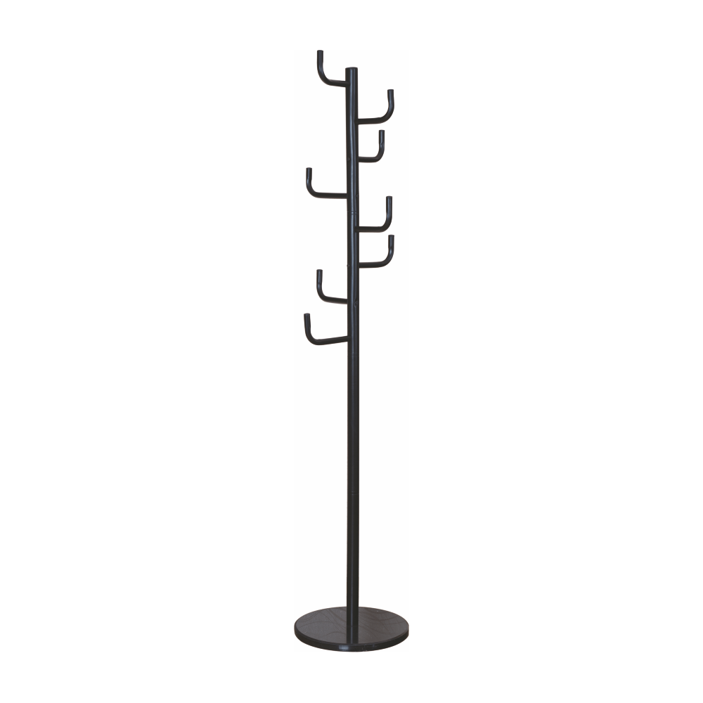 Cuier pom ELDER, negru, metal/marmura, 37x175 cm