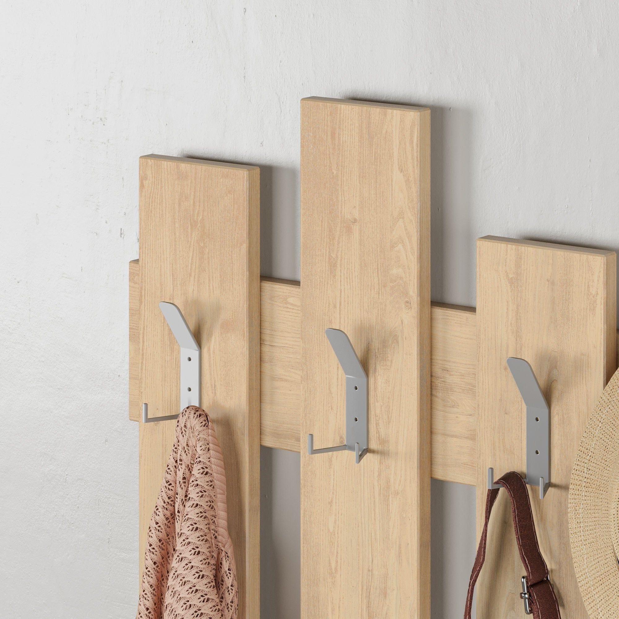 Cuier WAVE, stejar, PAL melaminat, 64x4x79 cm