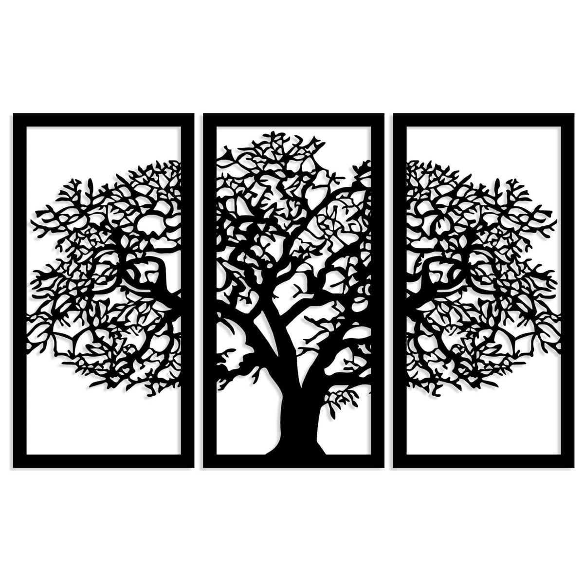 Decoratiune perete AGAC 5, negru, lemn, 105x66 cm