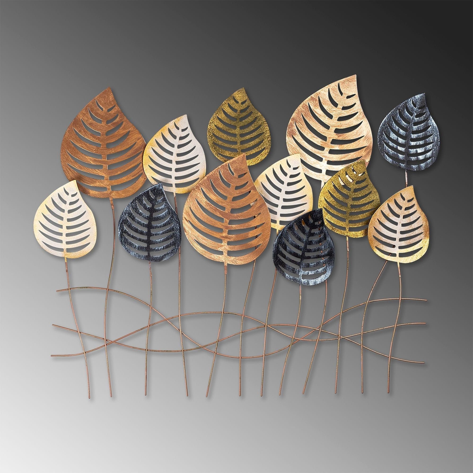 Decoratiune perete LILAC, multicolor, metal, 76x64 cm