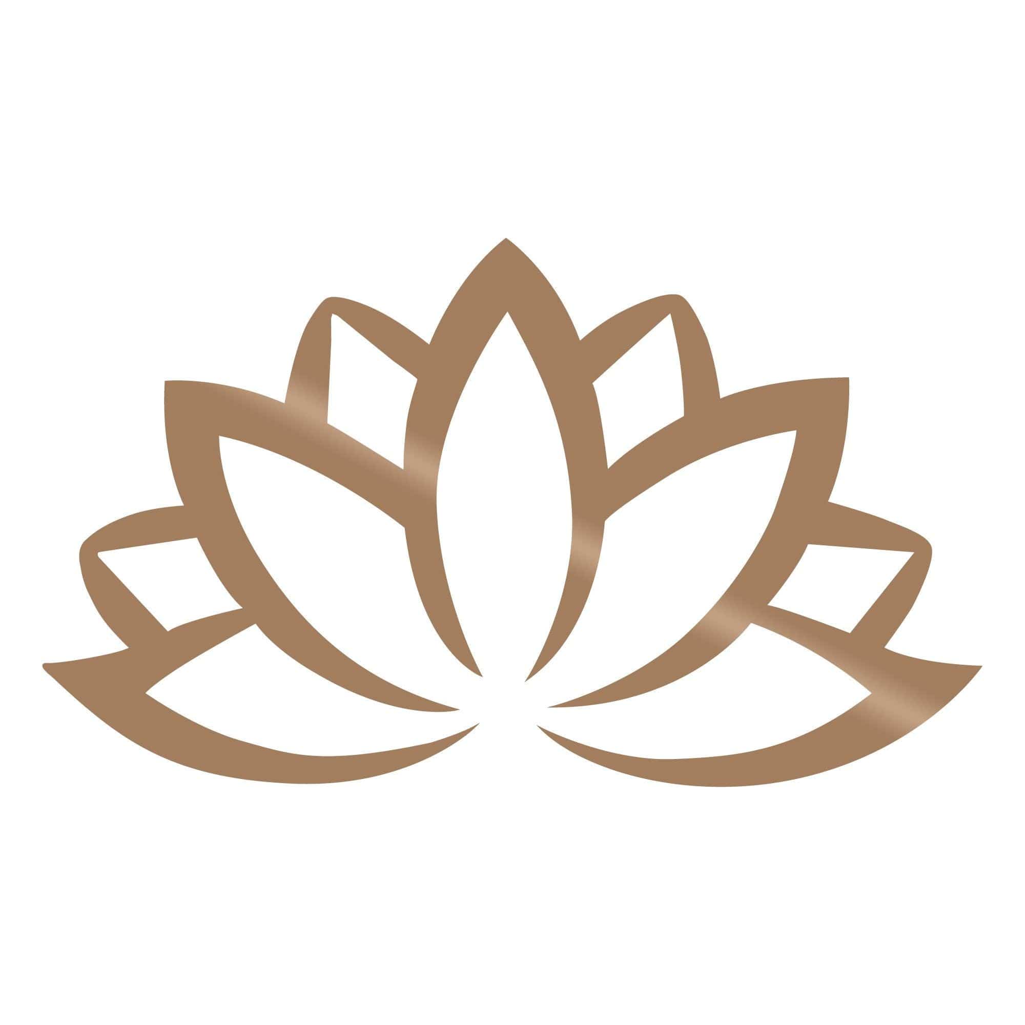 Decoratiune perete LOTUS FLOWER 2, bej, metal, 60x35 cm