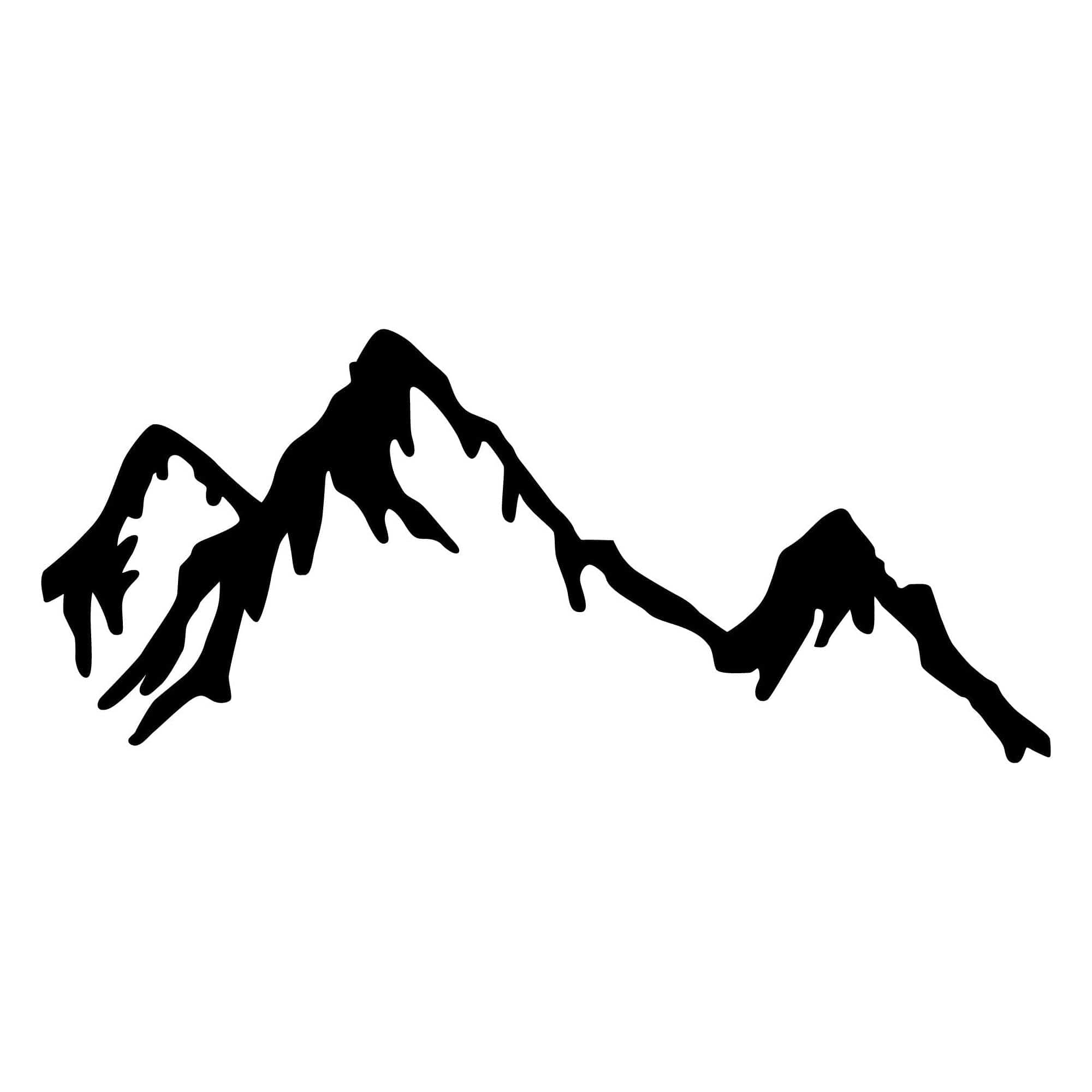 Decoratiune perete MOUNTAIN, negru, metal, 70x45 cm