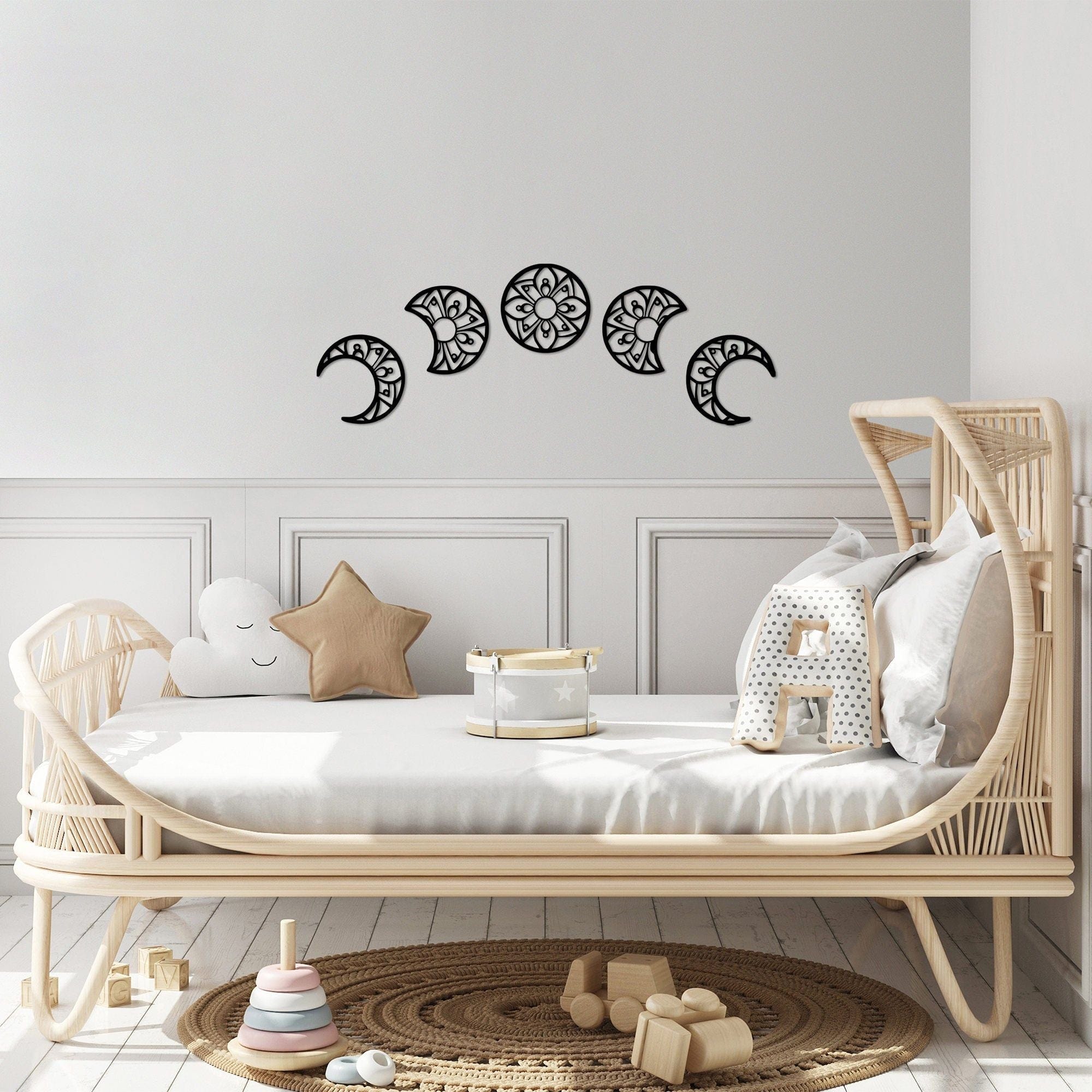 Decoratiuni perete 899SKL2516, negru, metal, 70x24 cm